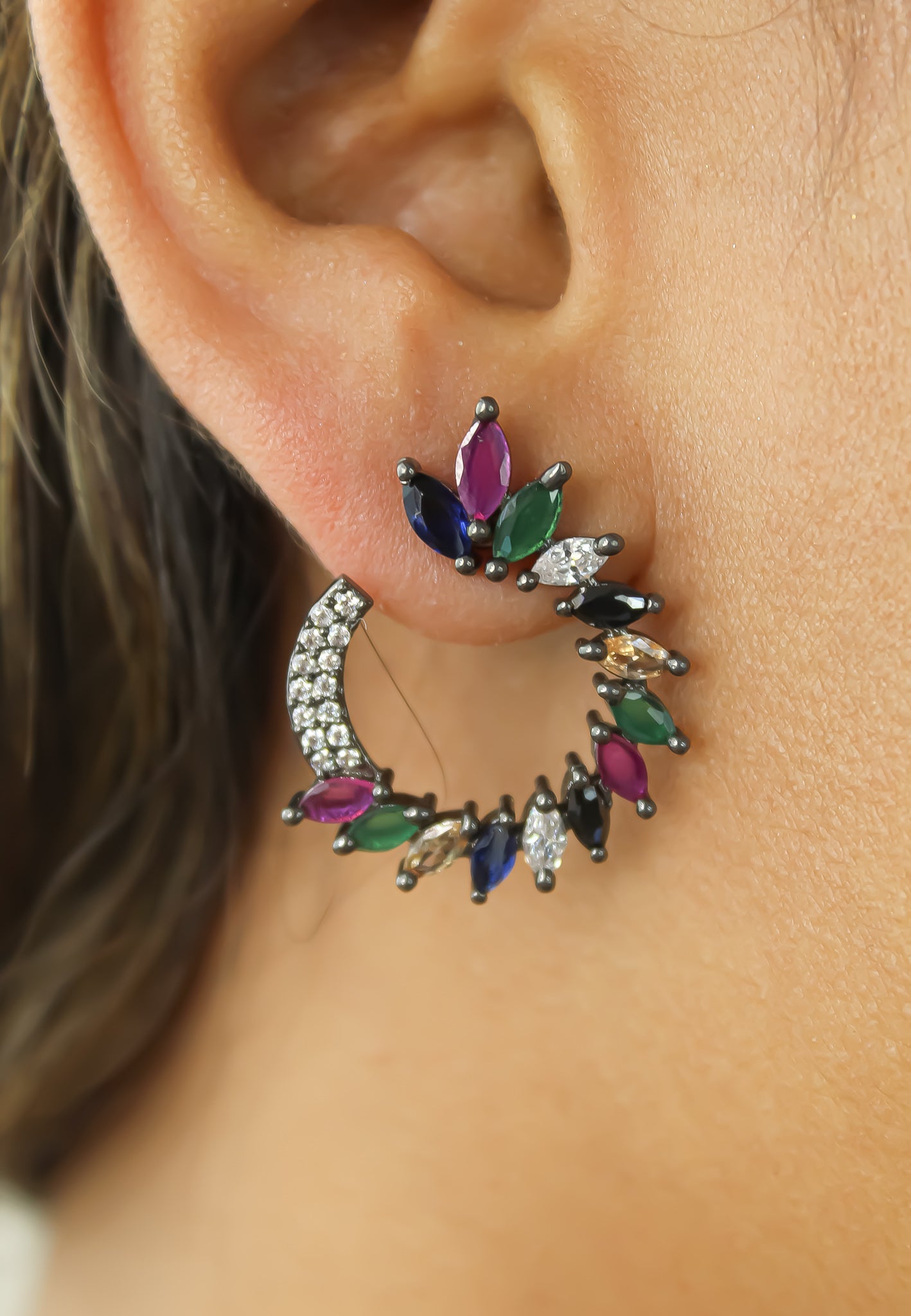 Viper Earrings Bombay Sunset