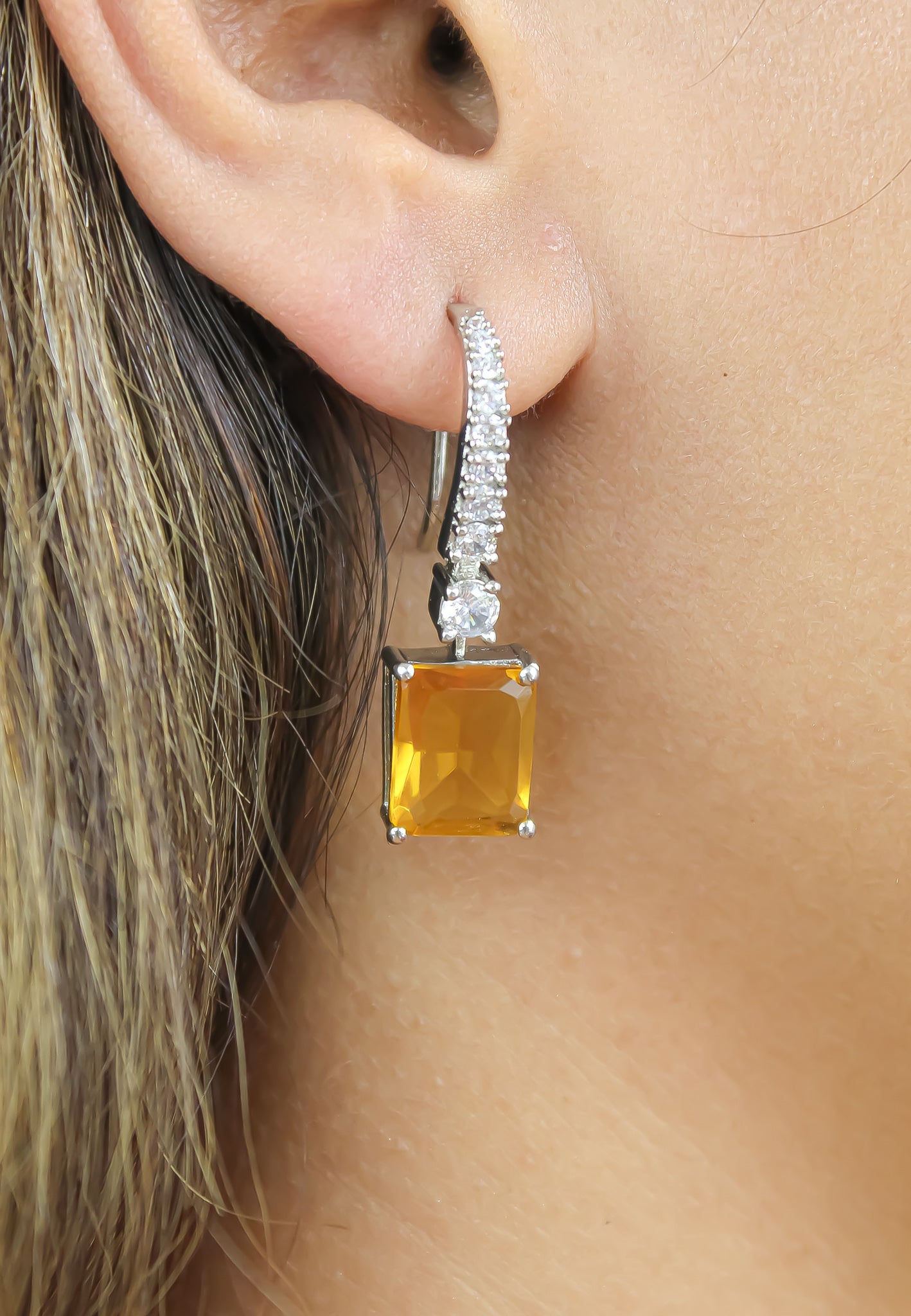 benares earrings below 50 boda copper medium pendientes novia Bombay Sunset