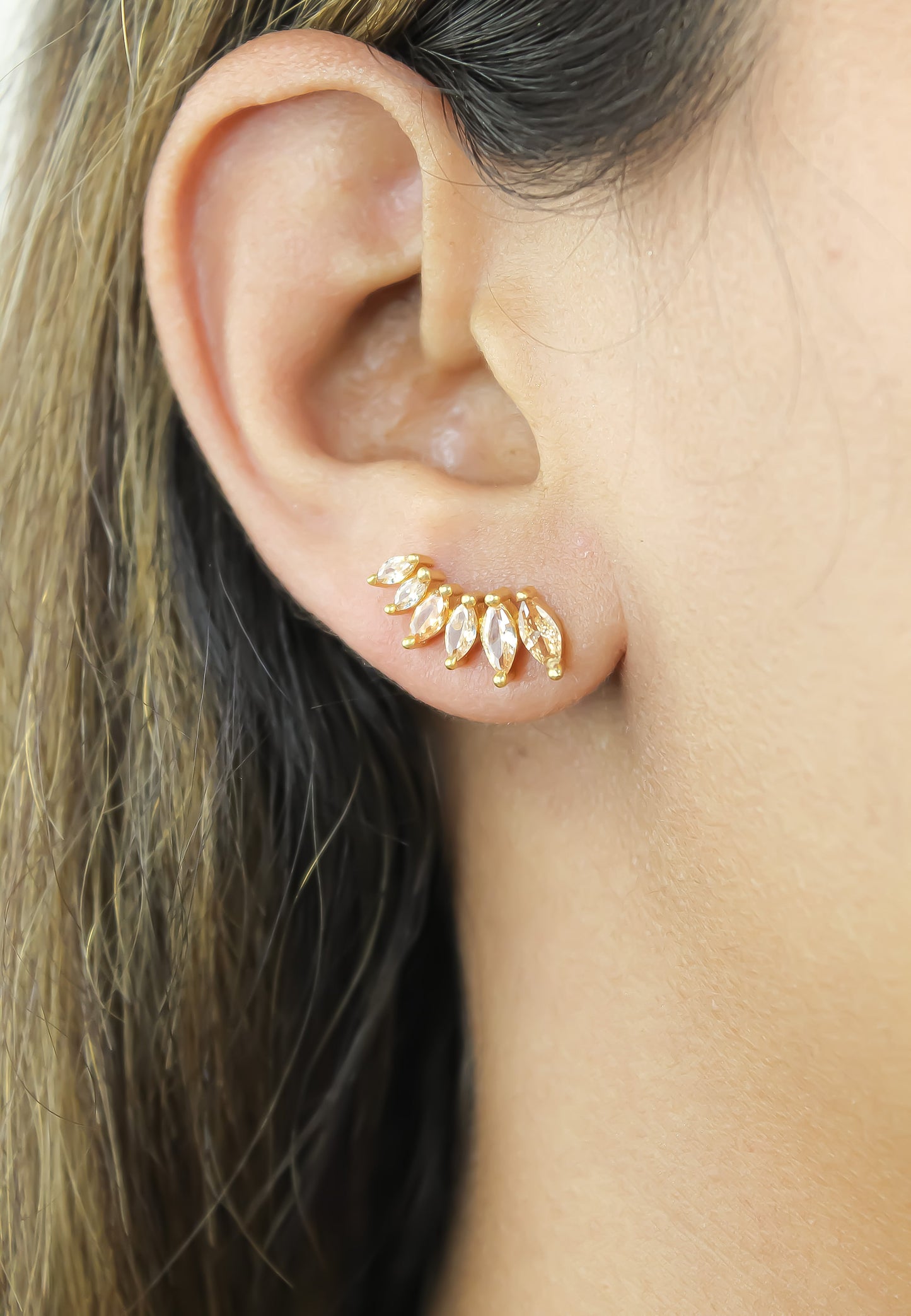 stepping stone earrings Bombay Sunset