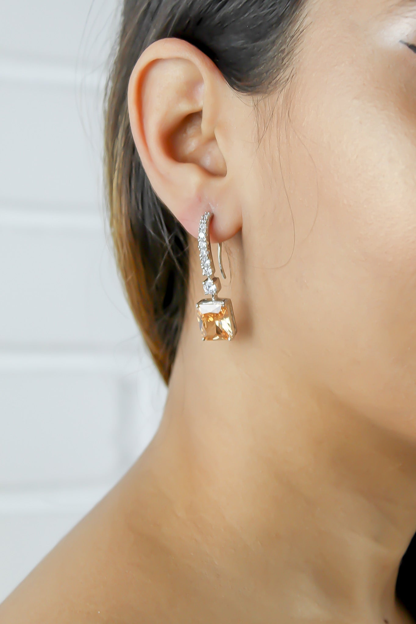 benares earrings below 50 boda copper medium pendientes novia Bombay Sunset