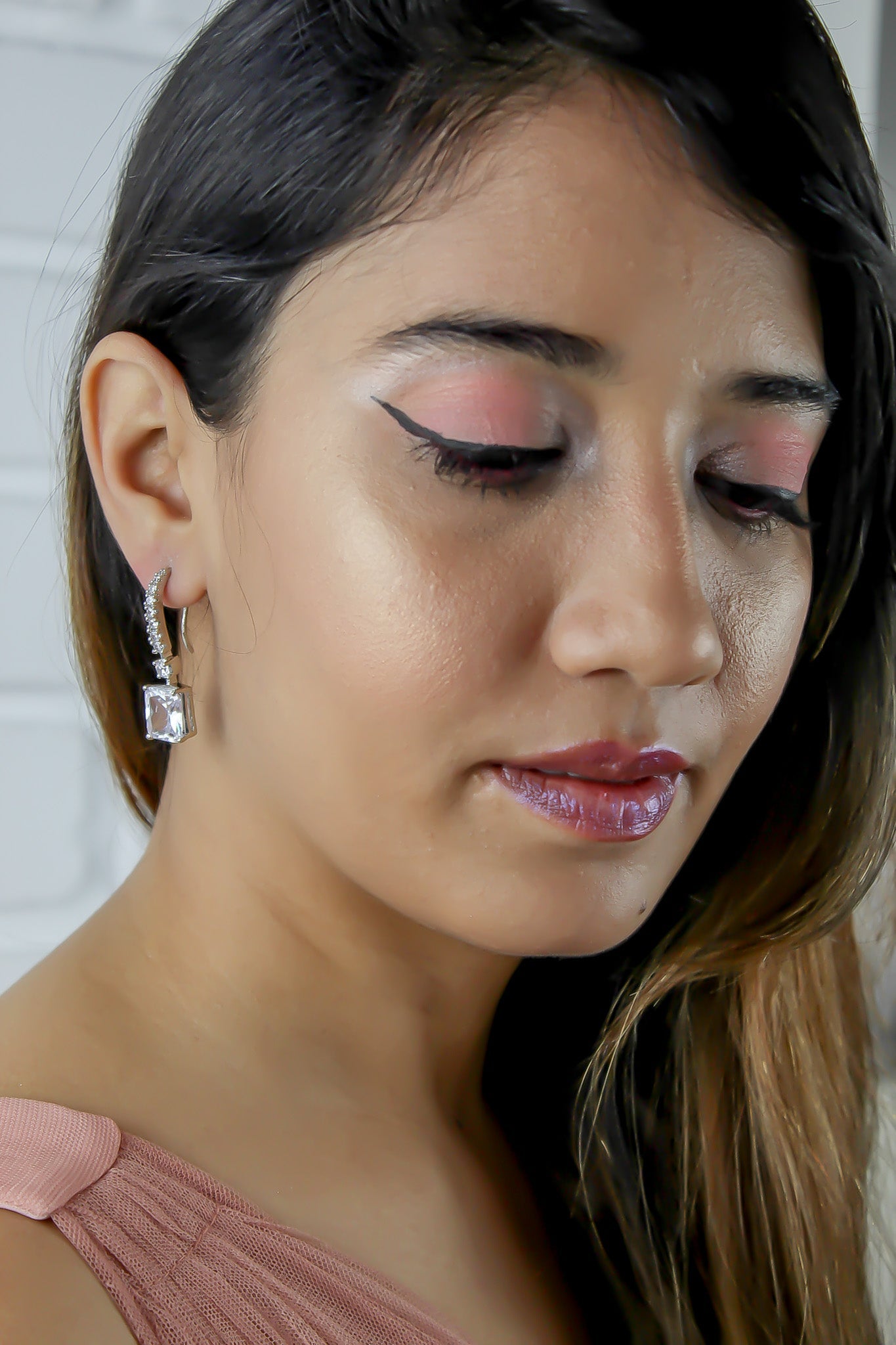 benares earrings below 50 boda copper medium pendientes novia Bombay Sunset