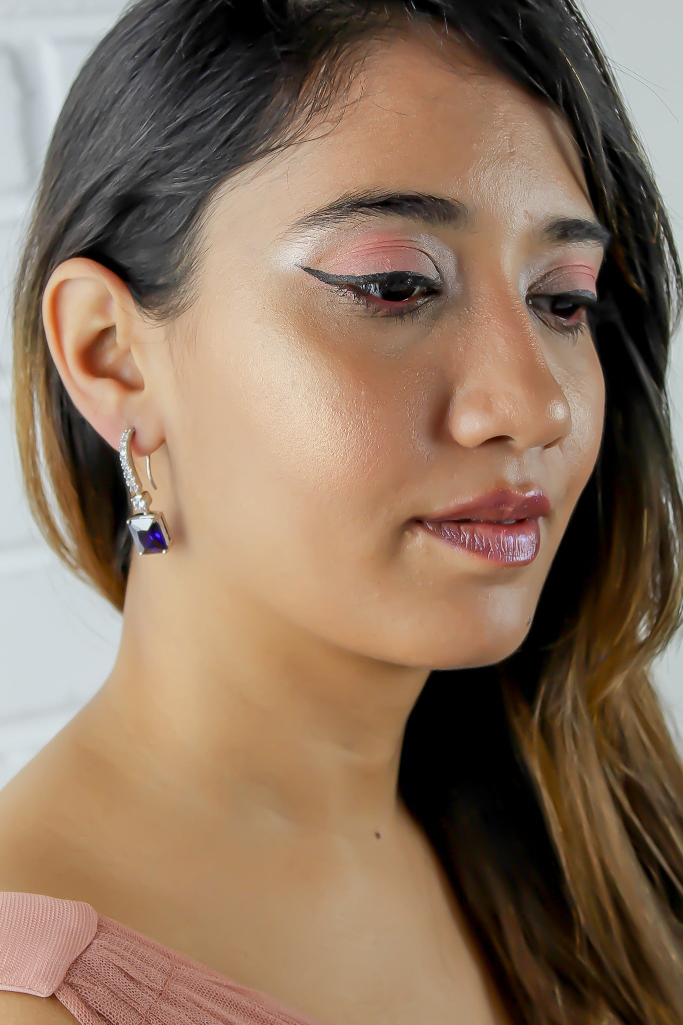 benares earrings below 50 boda copper medium pendientes novia Bombay Sunset