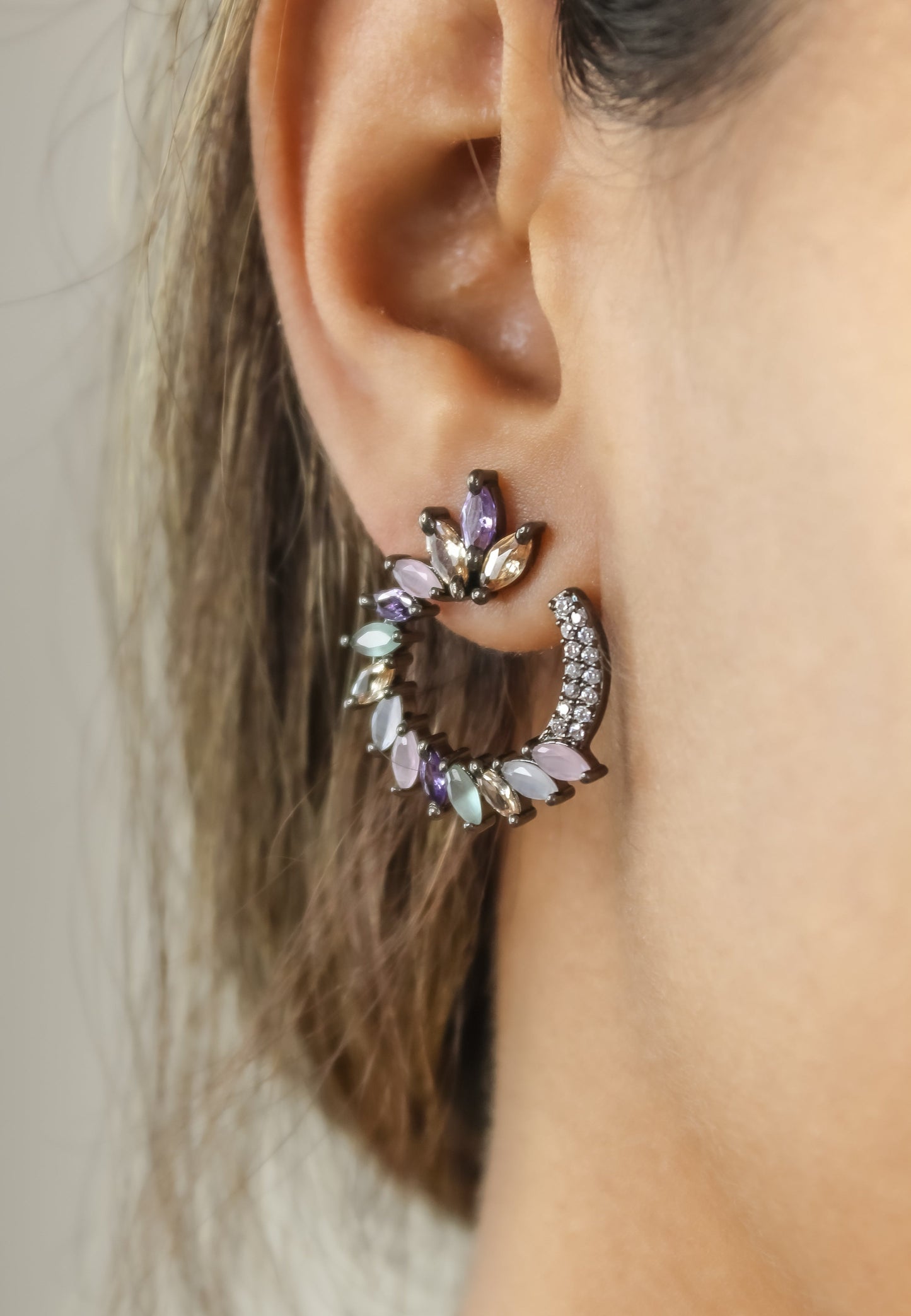viper earrings Bombay Sunset