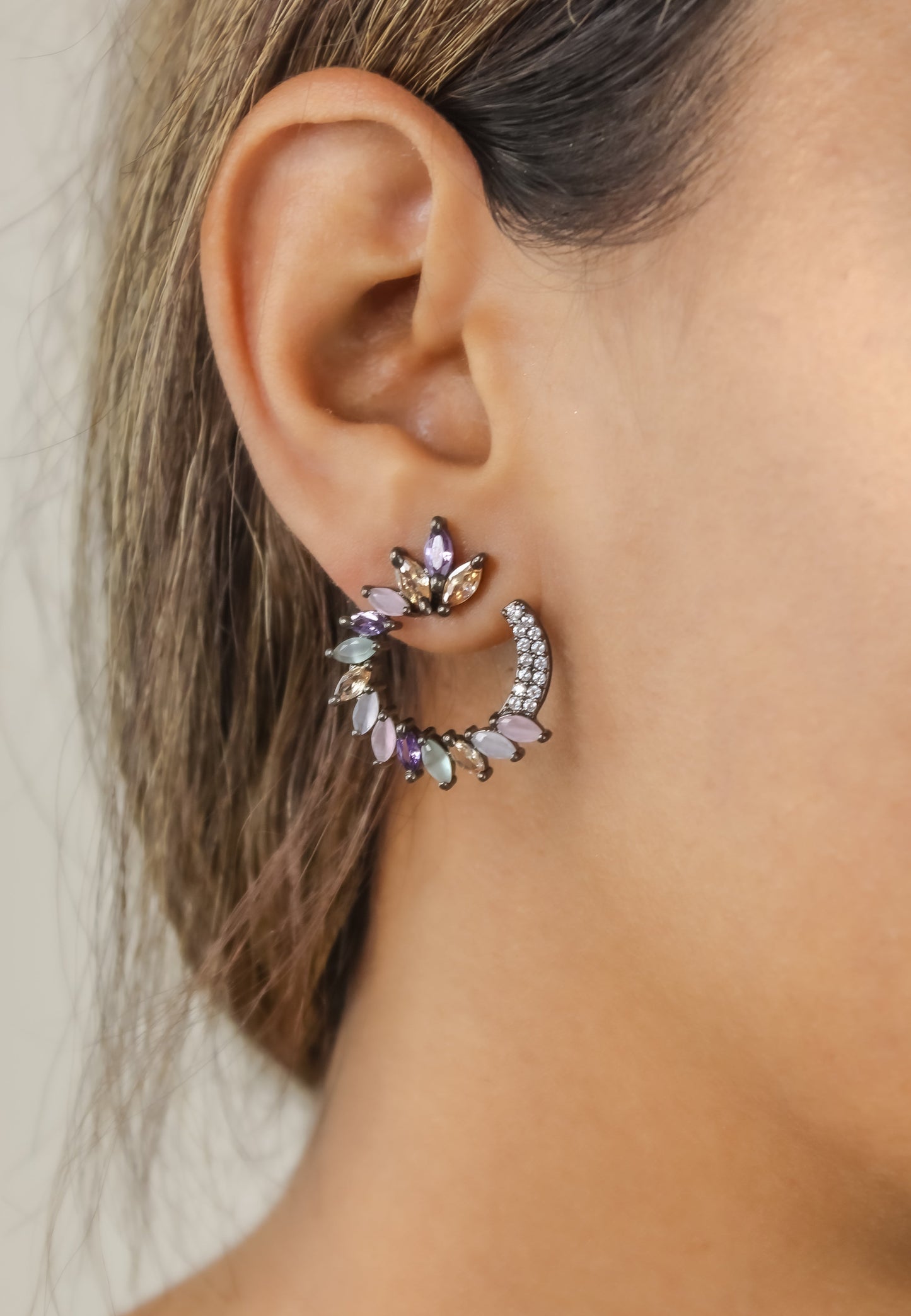 viper earrings Bombay Sunset