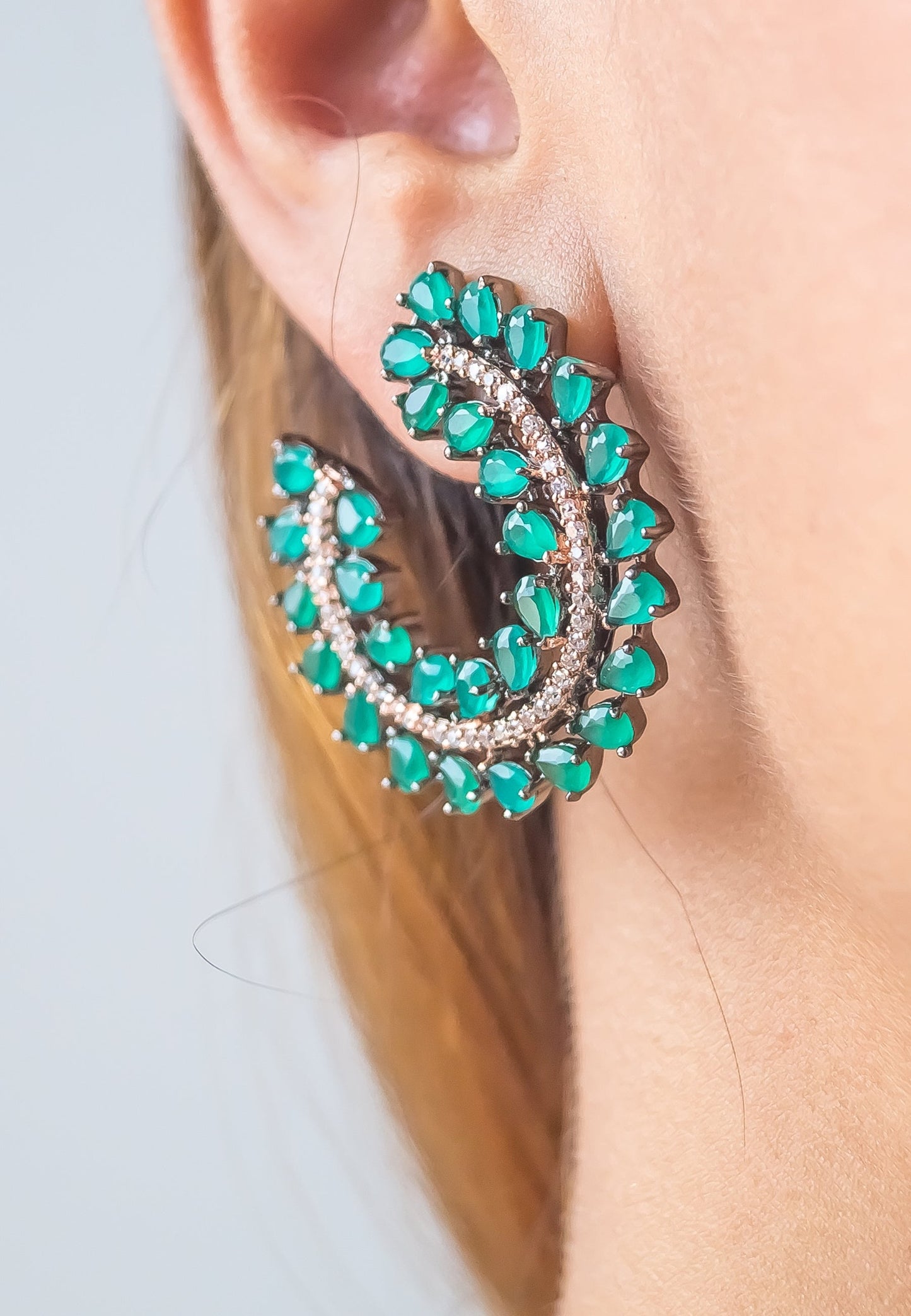 cruise salamander earrings bridal bride bridesmaid bridesmaids exotic jewellery Bombay Sunset