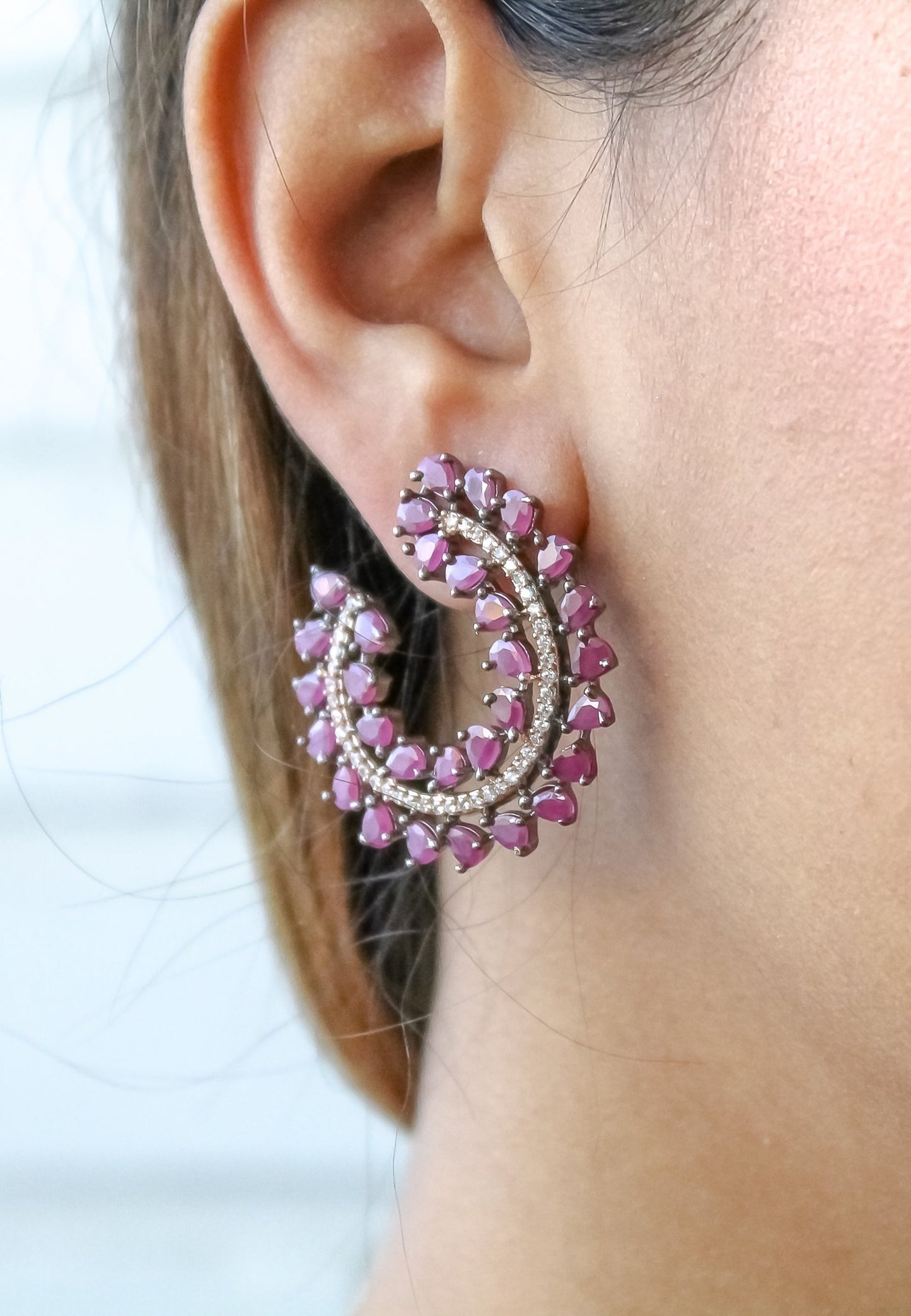 cruise salamander earrings bridal bride bridesmaid bridesmaids exotic jewellery Bombay Sunset