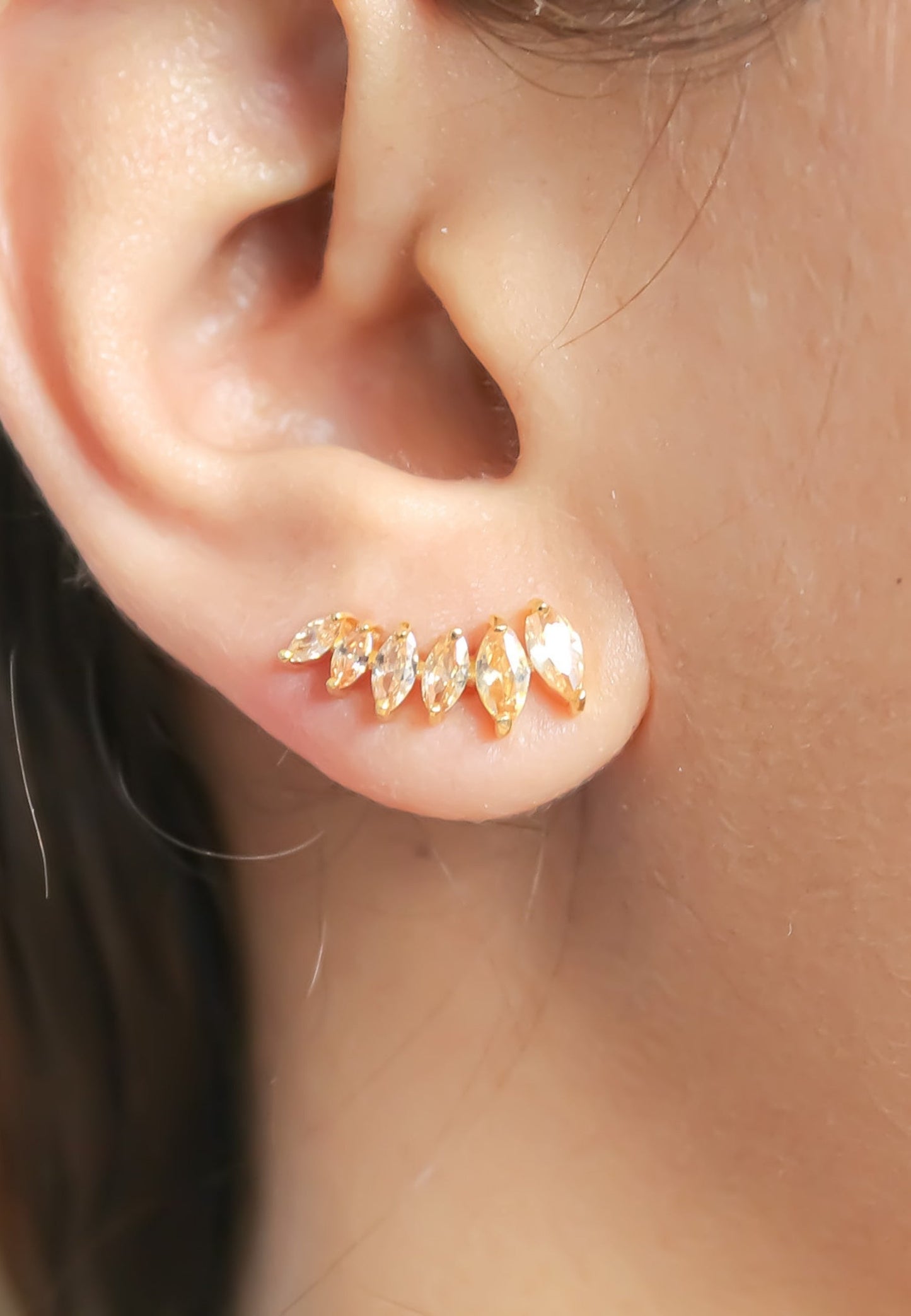 stepping stone earrings Bombay Sunset