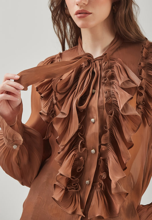 Catalina Mocha blus