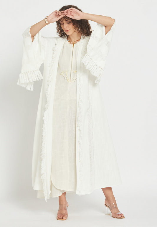 Ondelia White Kimono