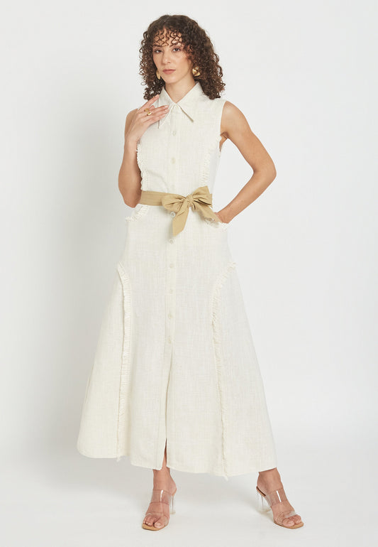 Petalora White Shirt Dress