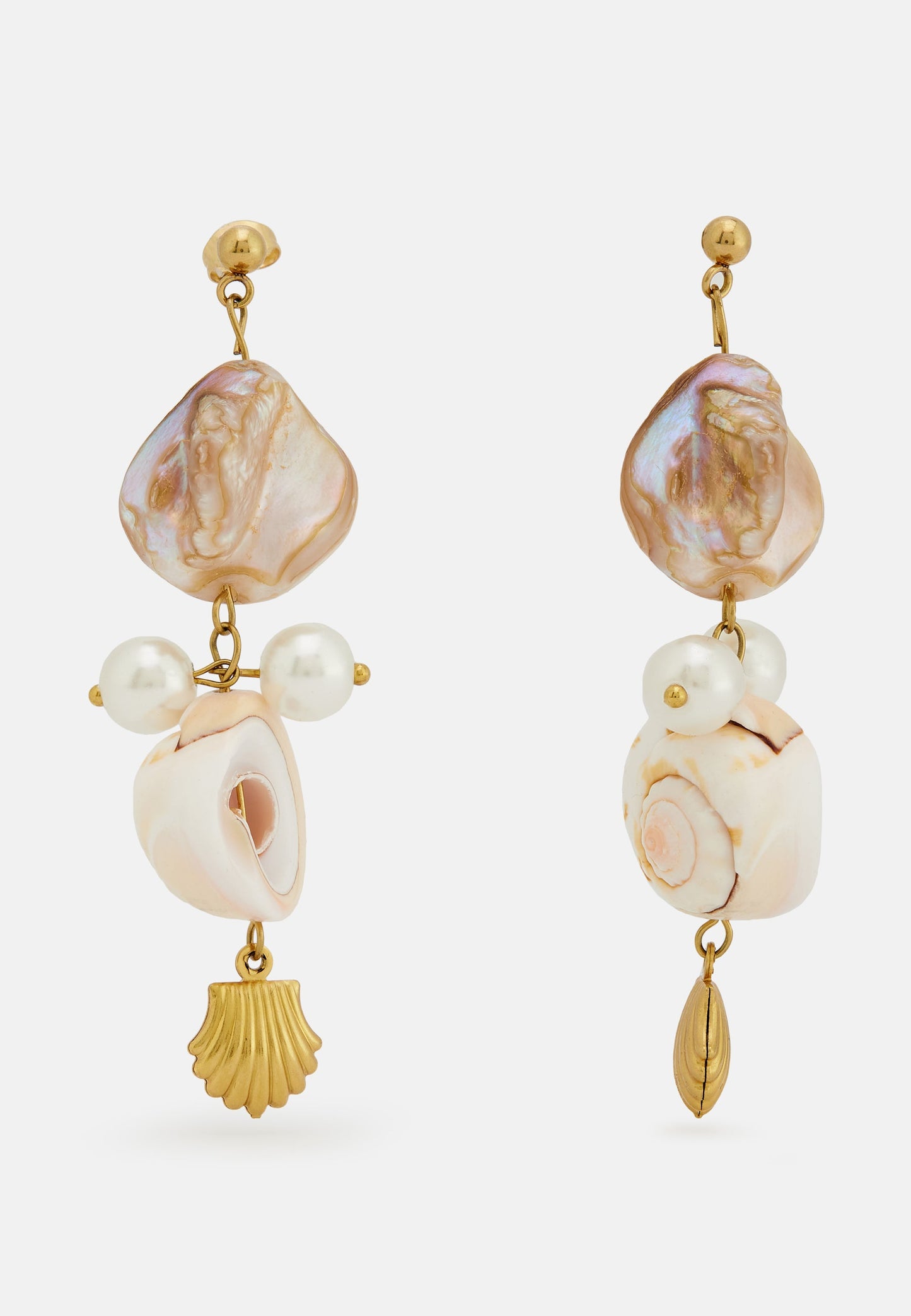 Elva White Earrings
