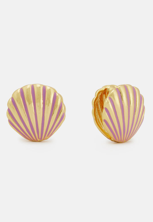 Pendientes de color rosa concha