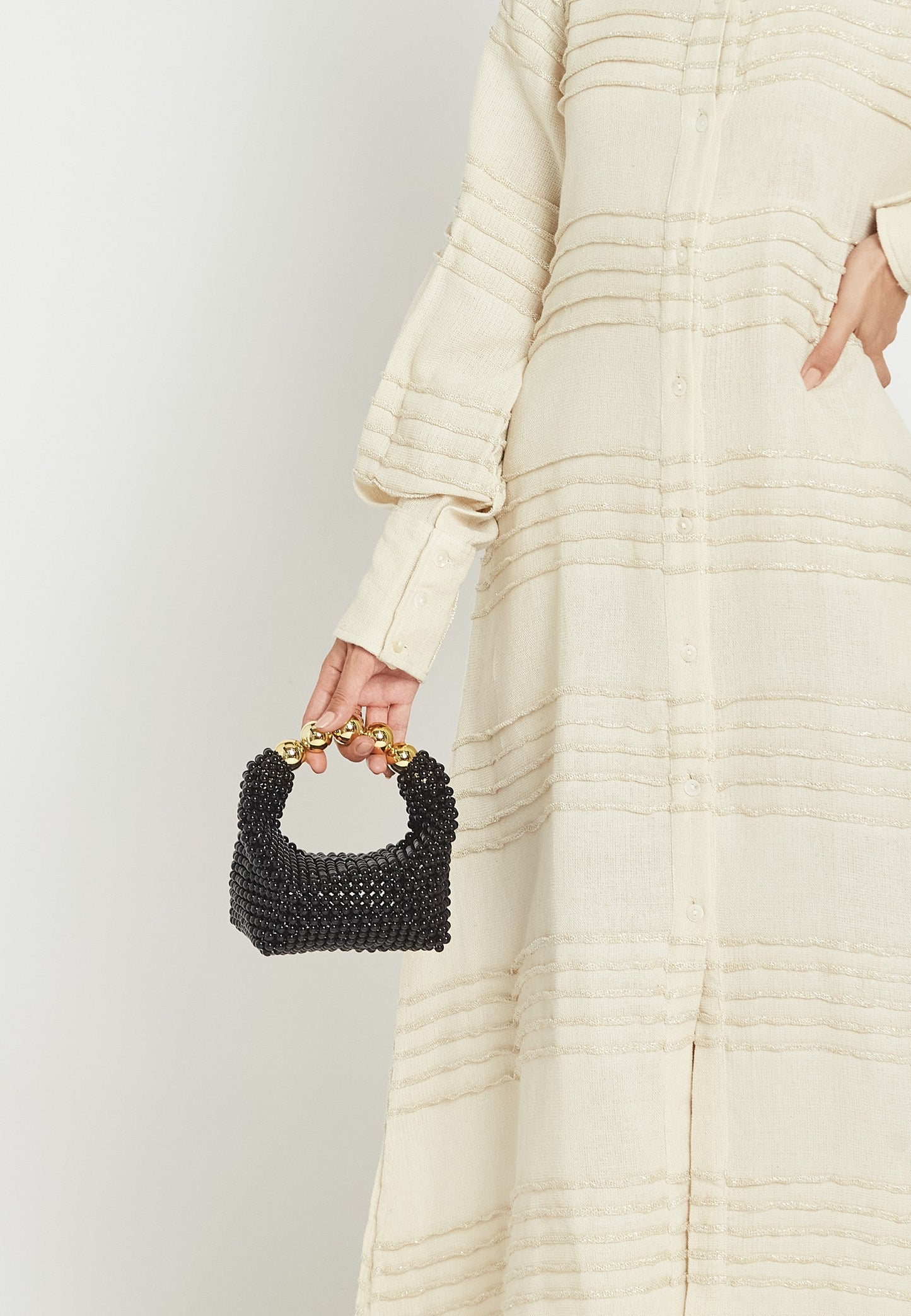 Borsa a mano nera Coralina