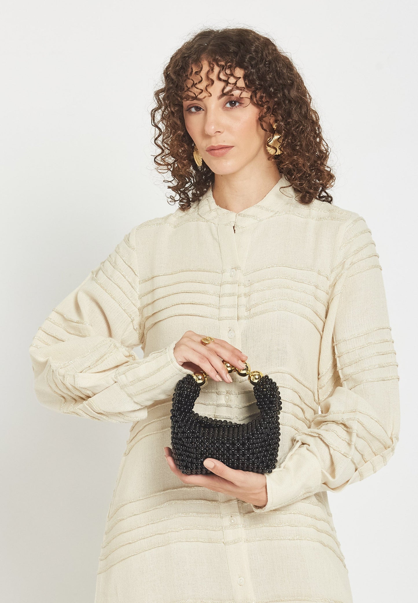 Borsa a mano nera Coralina