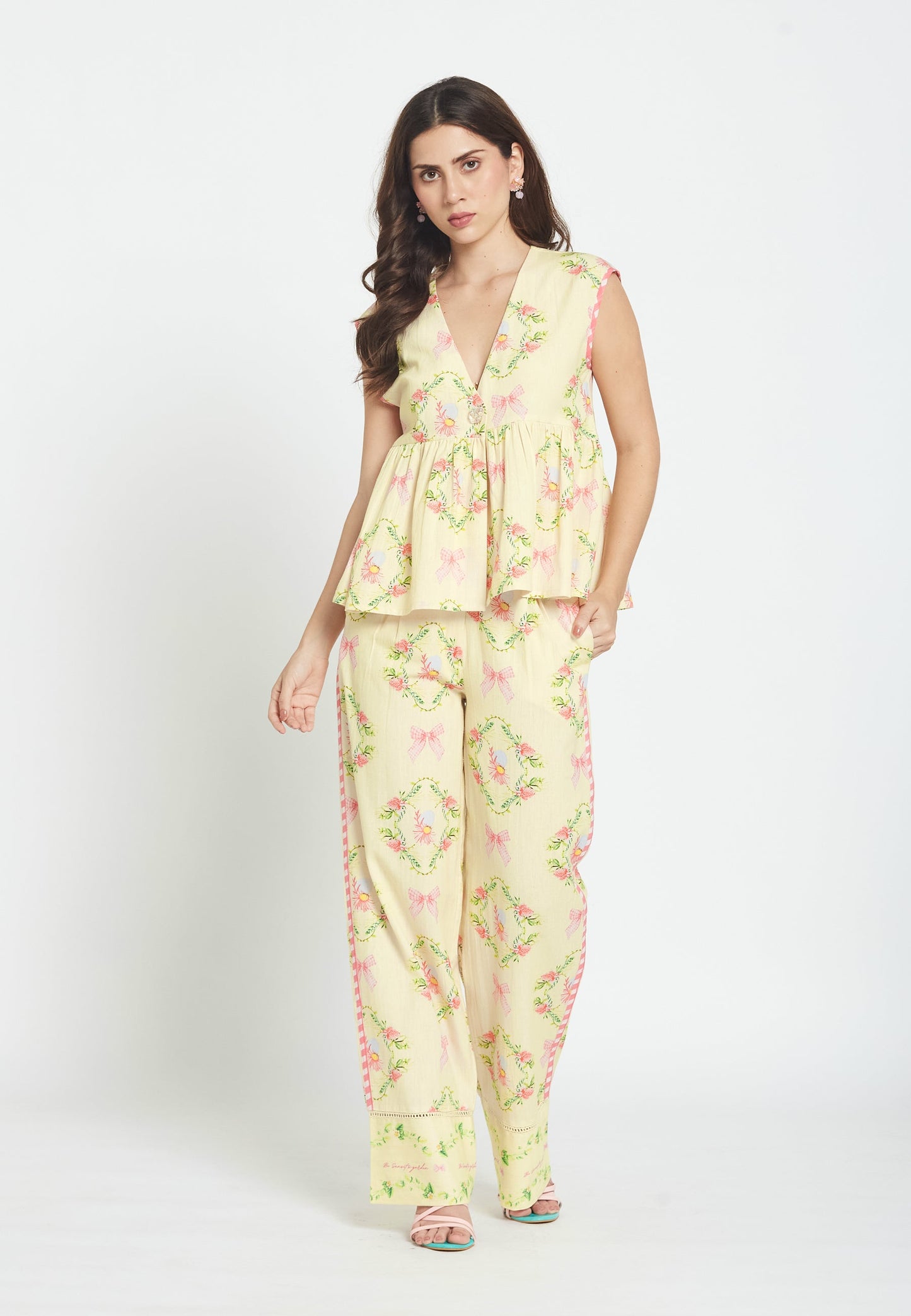 Moss Hibiscus Trousers