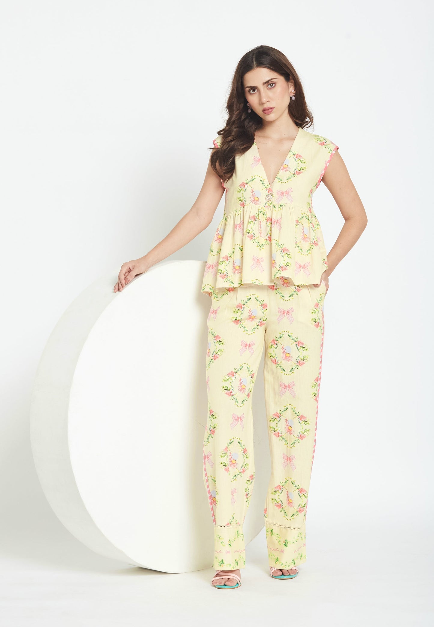 Moss Hibiscus Trousers