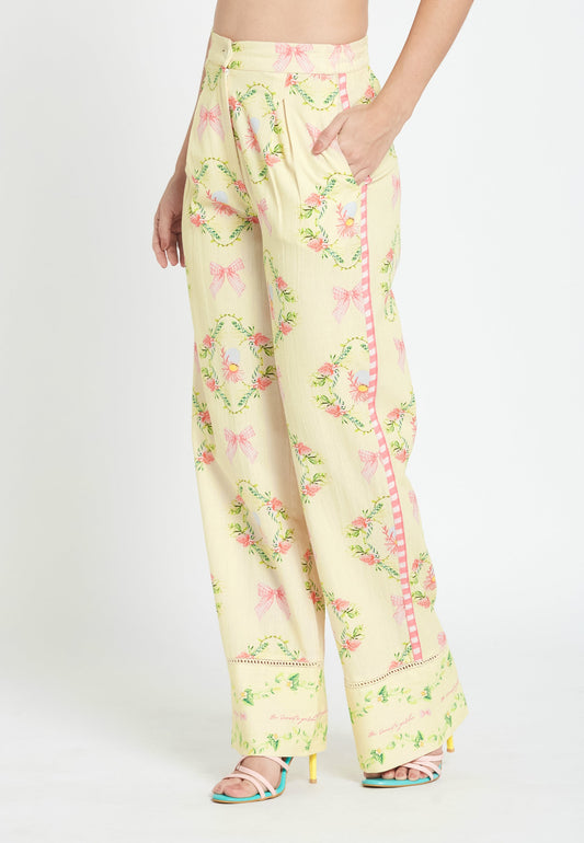 Moss Hibiscus Trousers