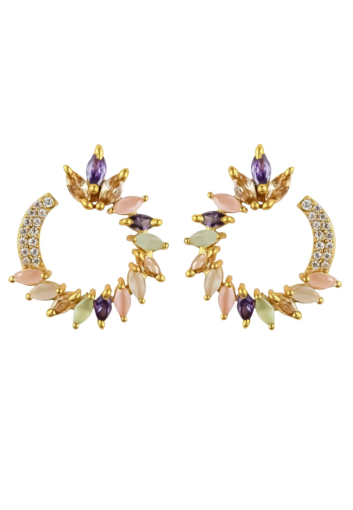 golden viper earrings Bombay Sunset