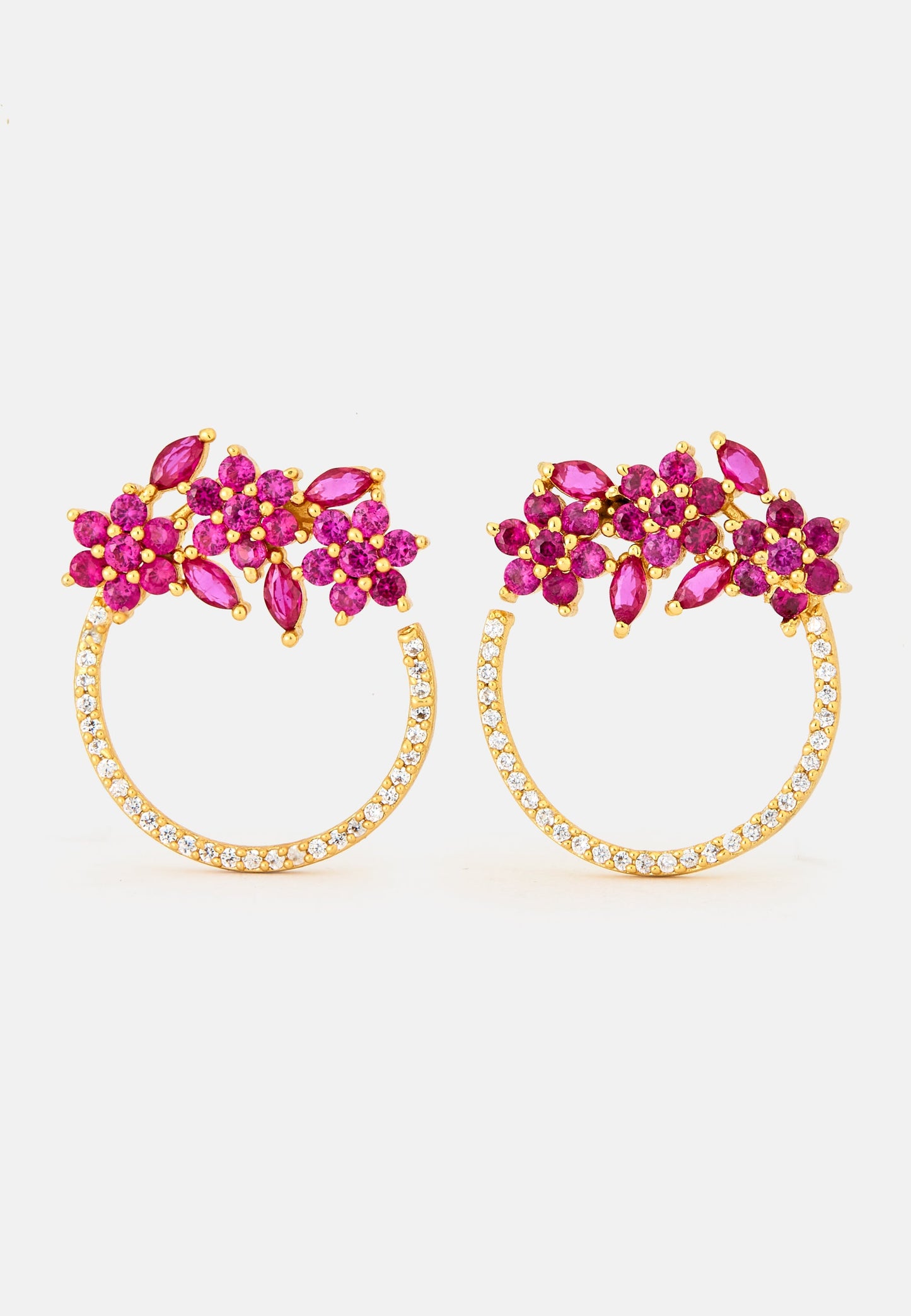 Golden Salamander Red Earrings