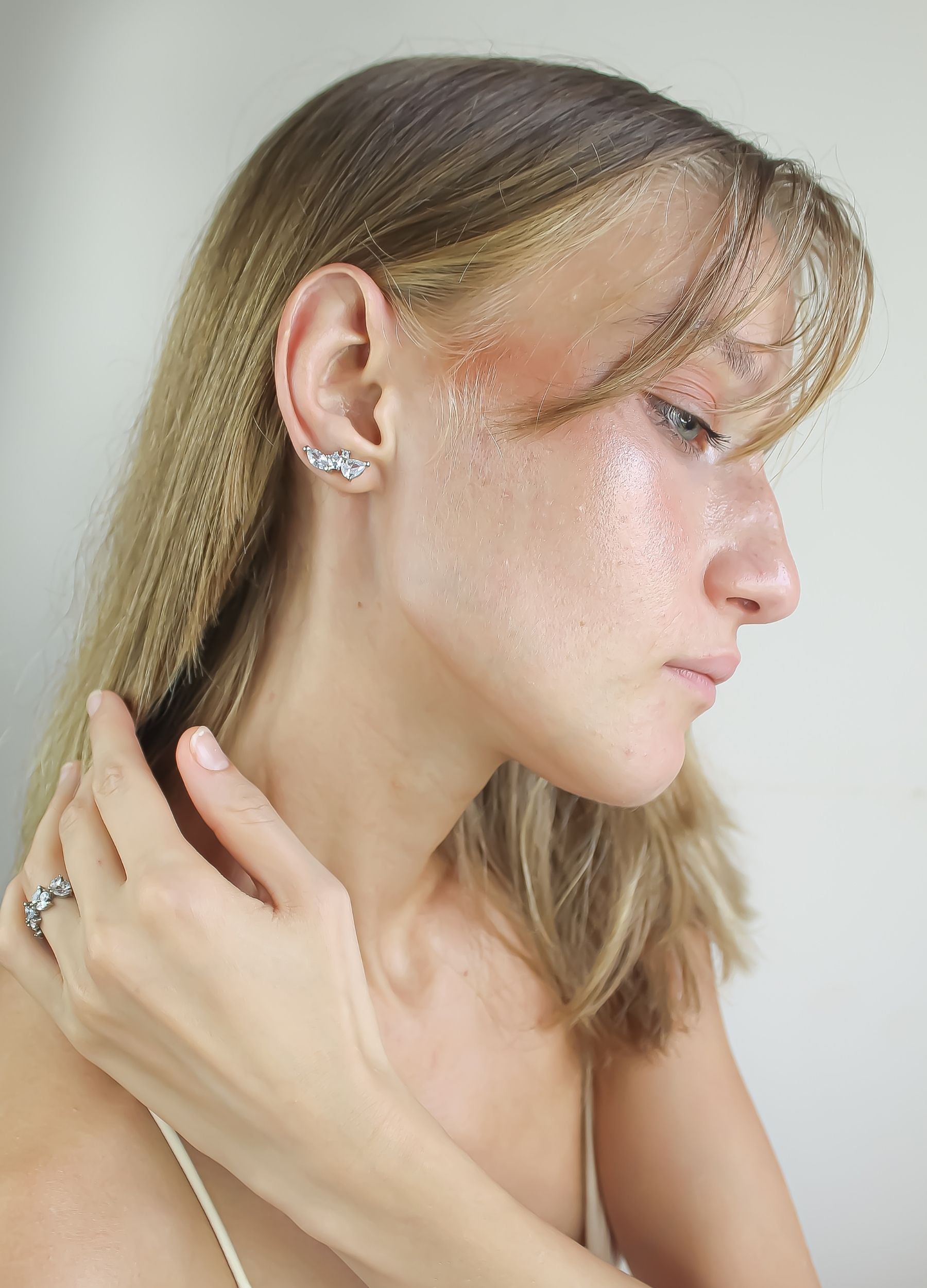 Silver Benitta Earrings Bombay Sunset