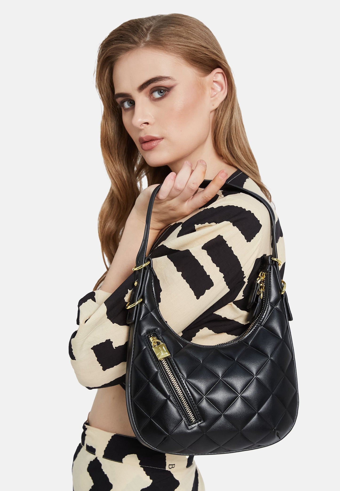 Borsa a tracolla trapuntata