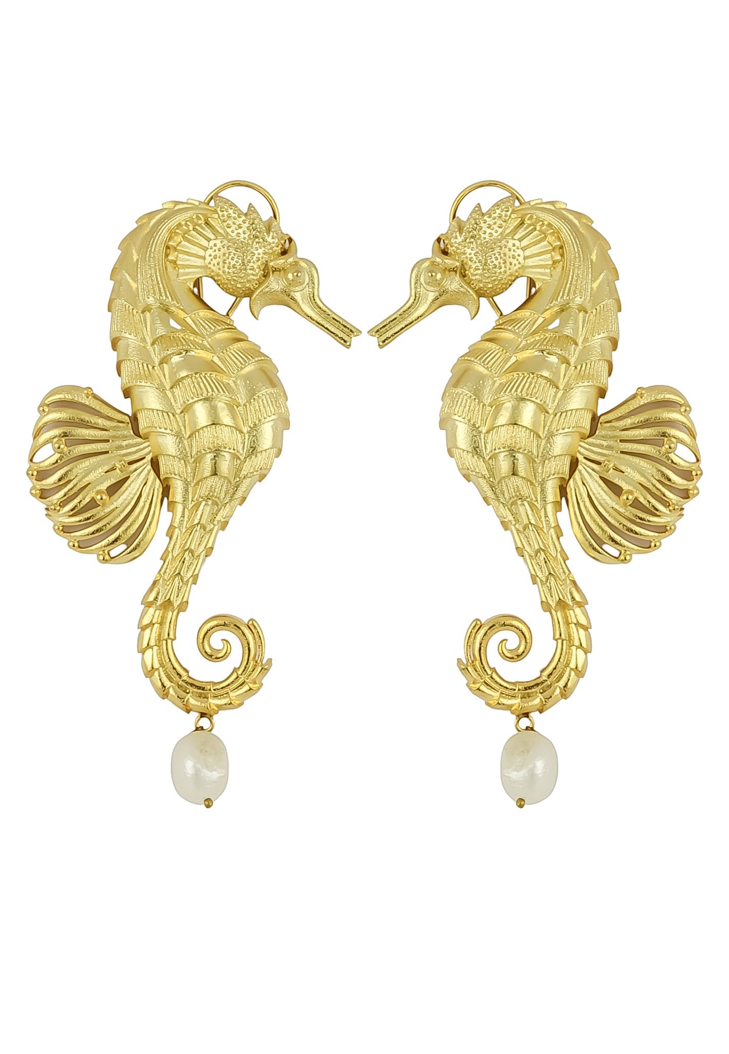 horsefish earrings Bombay Sunset