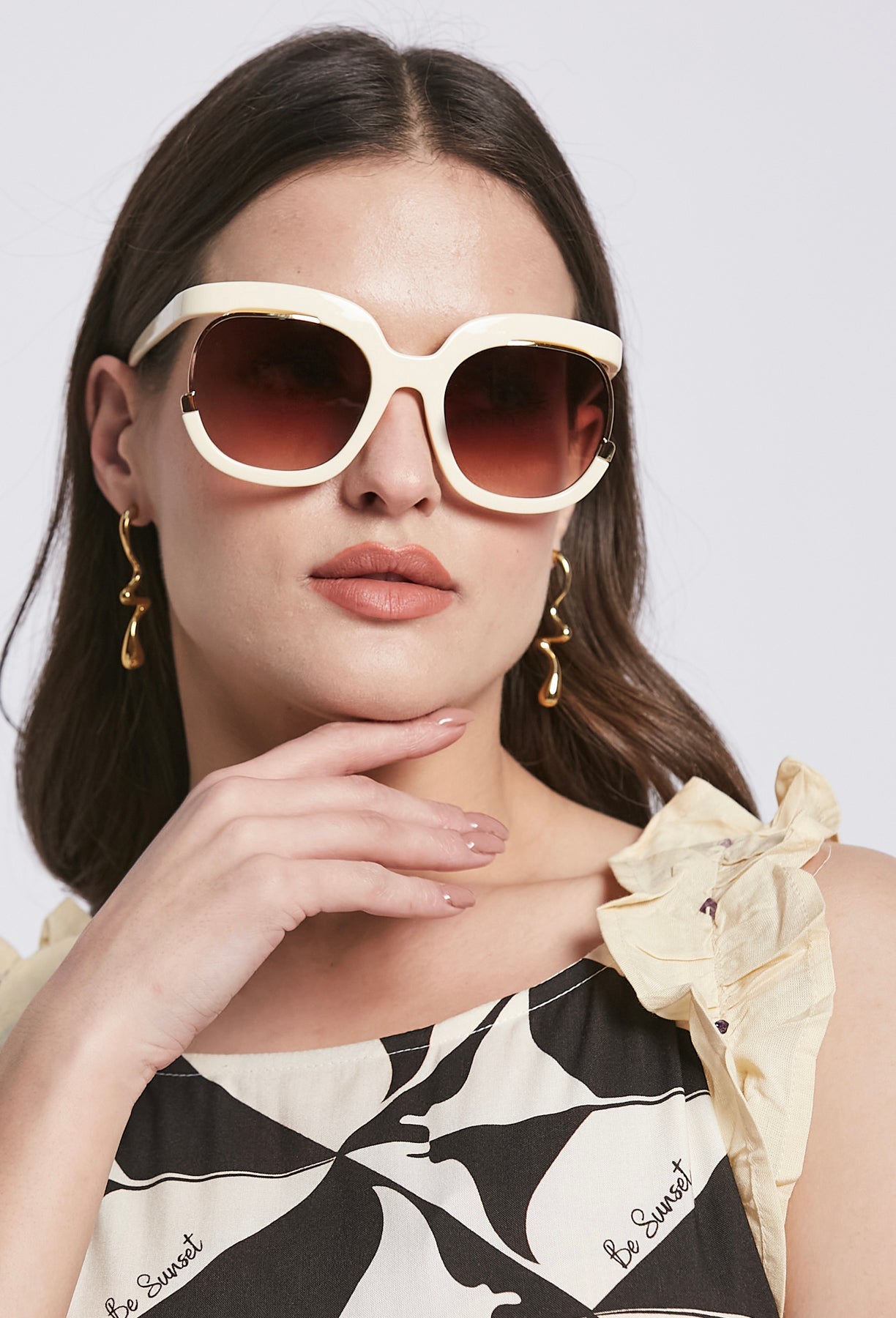 Veraine Cream Sunglasses