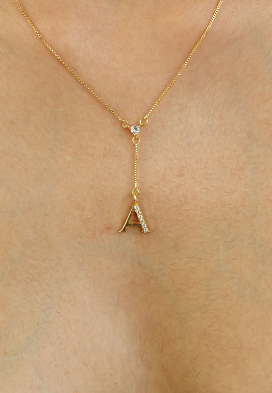 Golden Alphabet Necklaces Bombay Sunset