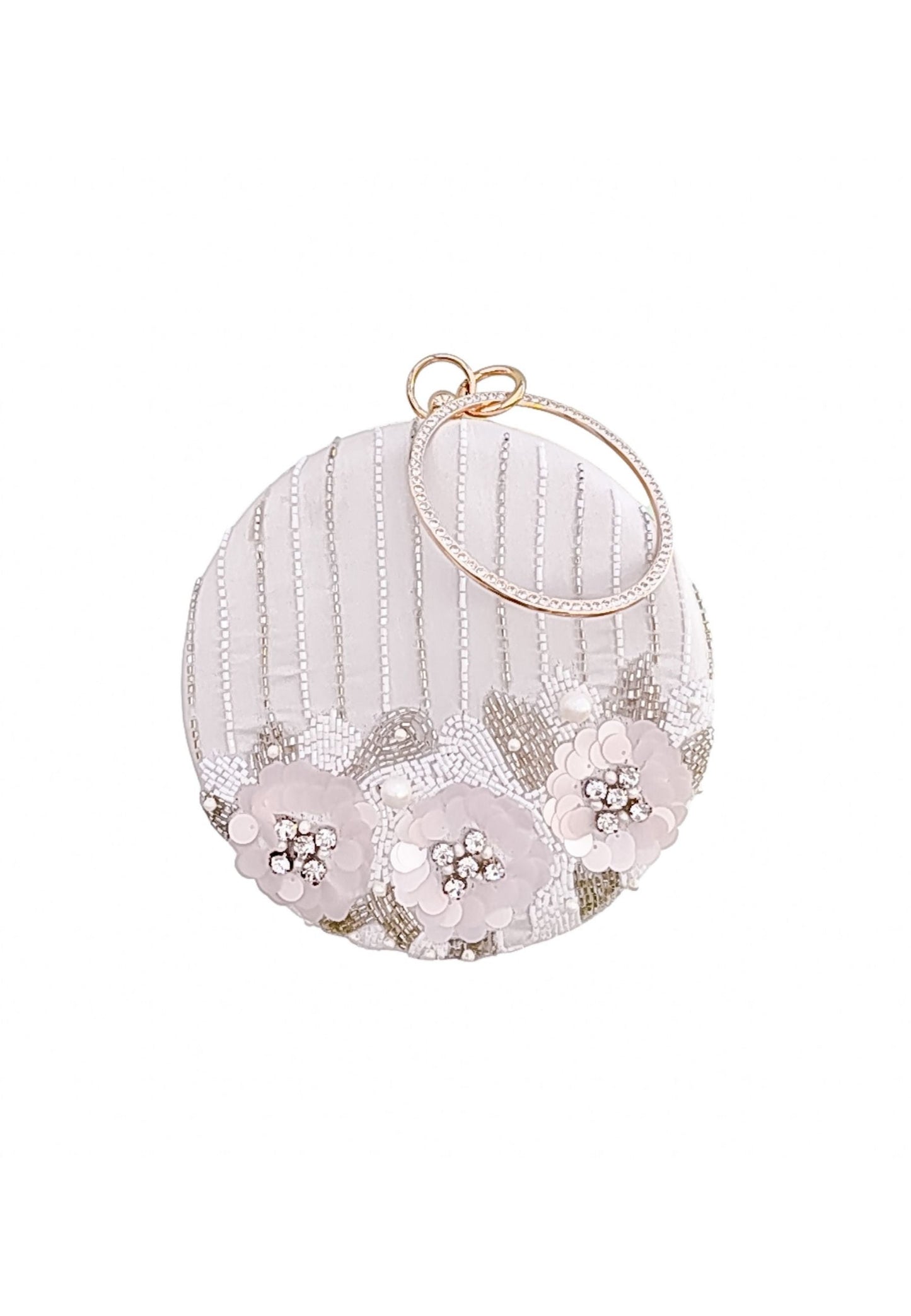 mist clutch white bag Bombay Sunset