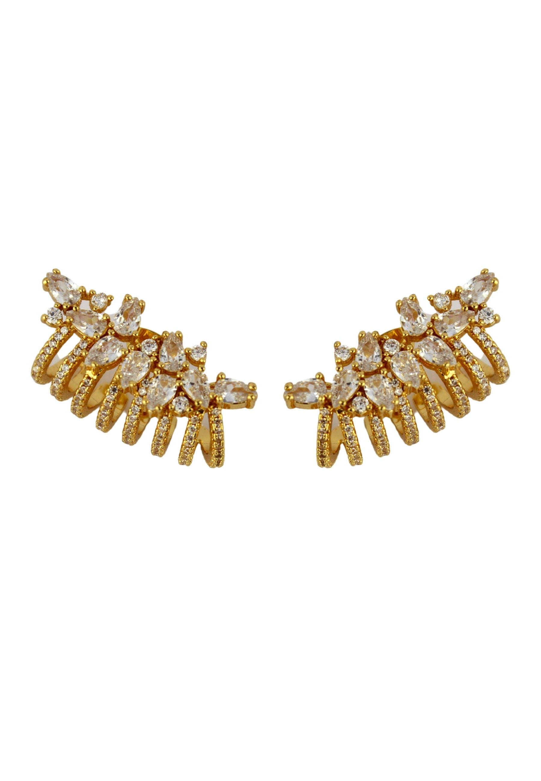 london climber earrings with stones Bombay Sunset