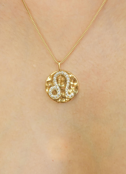 Stellar Leo Coin Pendant Bombay Sunset