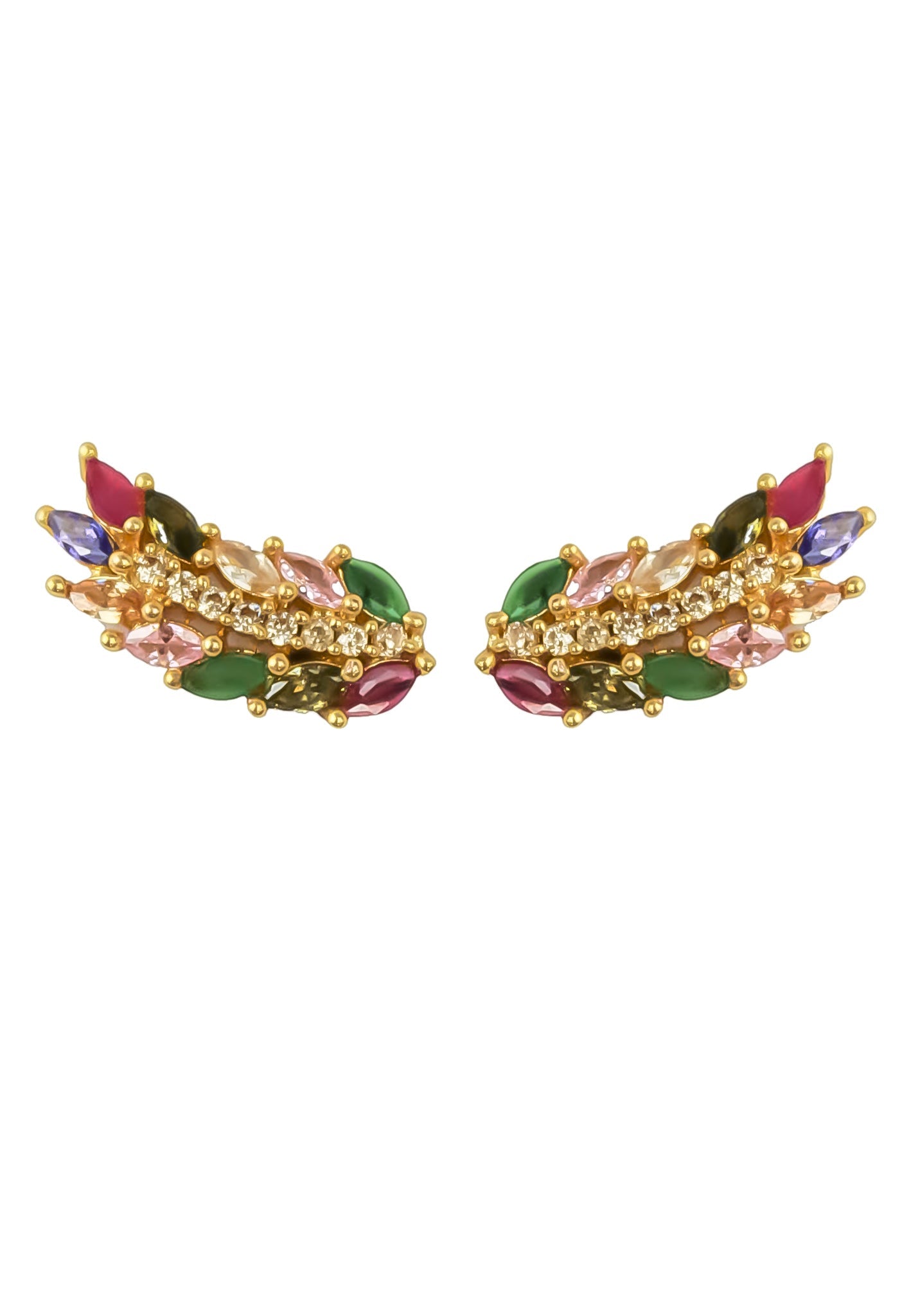 golden wings earrings Bombay Sunset