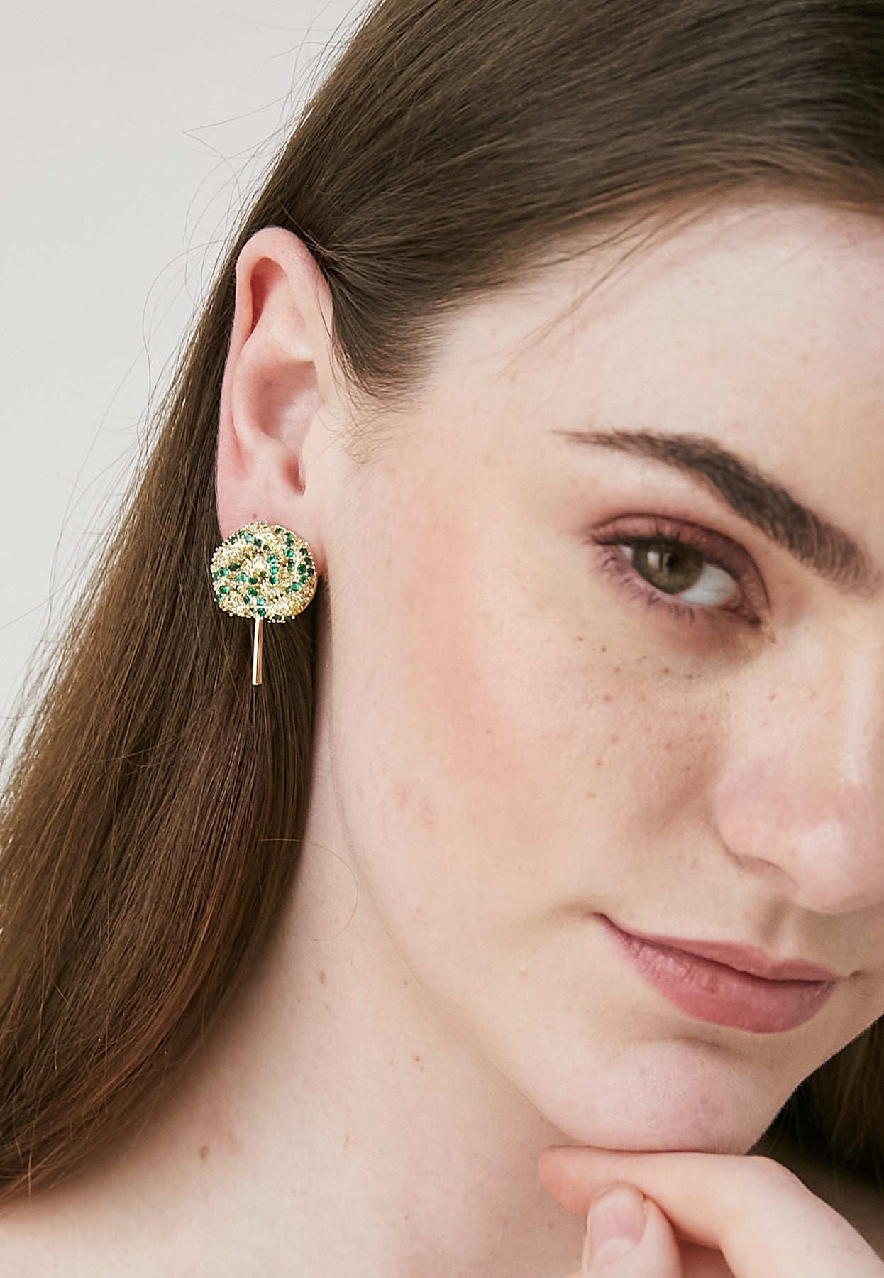 Lollipop Green Earrings