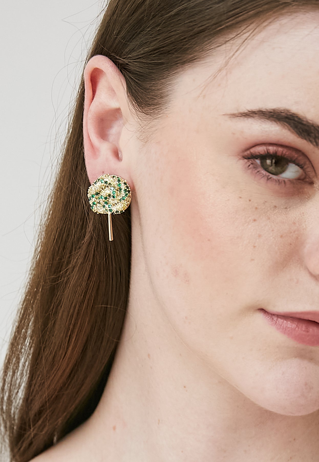 Lollipop Green Earrings