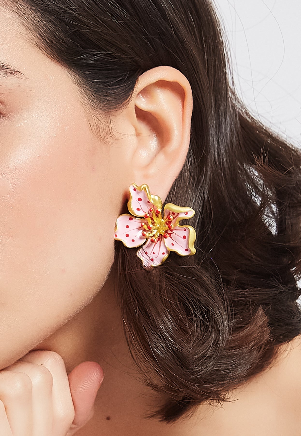 Hibiscus Pink Earrings