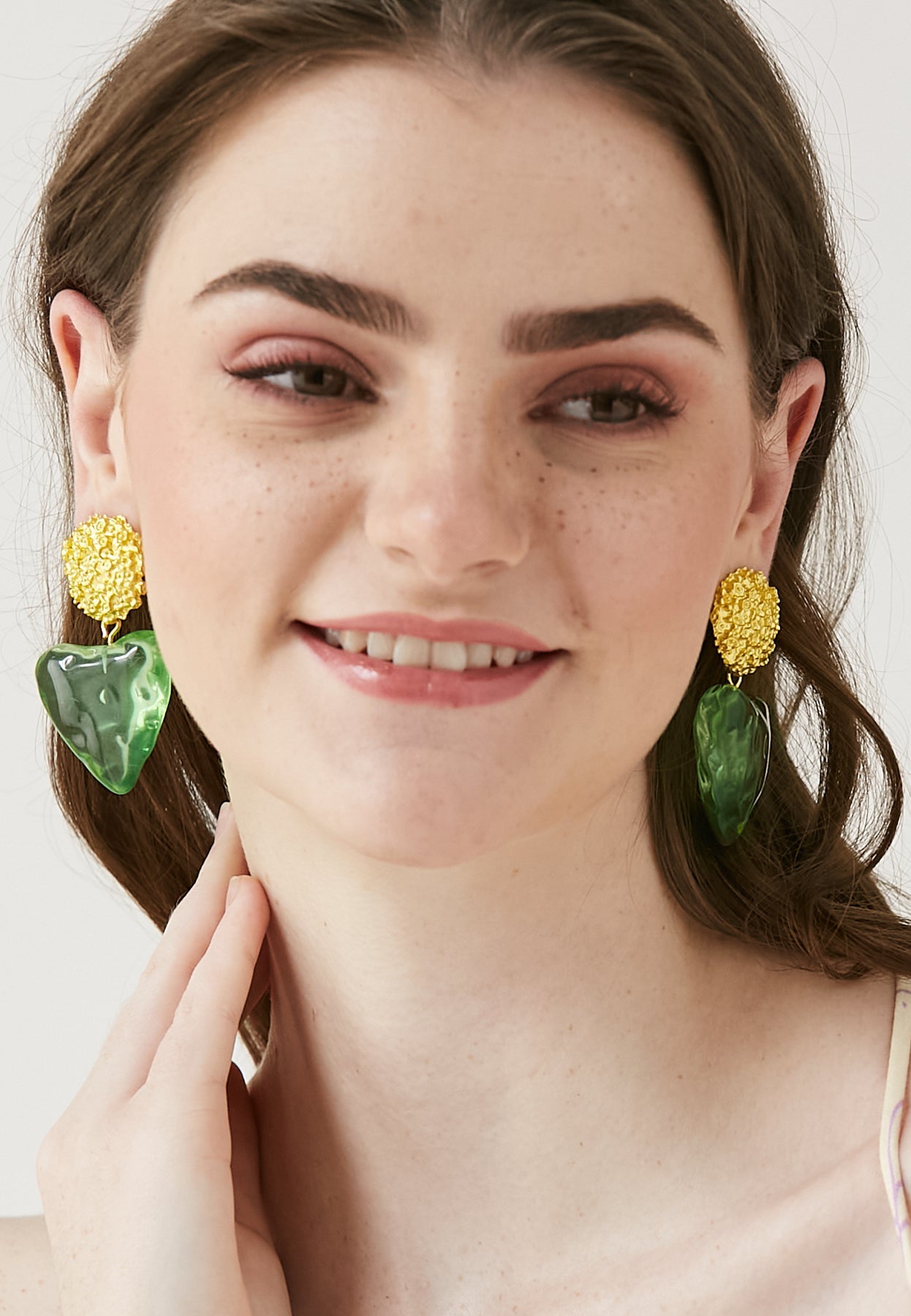 Fina Green Earrings