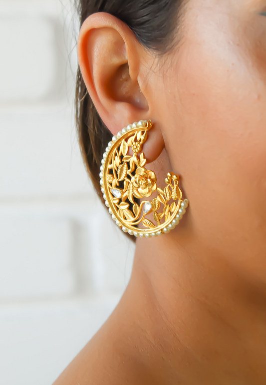 Floral Wall Earrings Bombay Sunset
