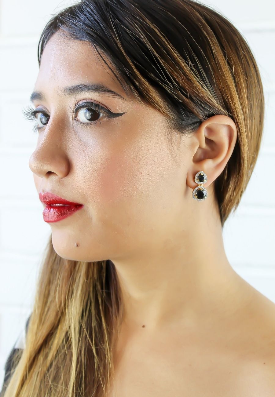 nikobar stone earrings below 50 boda bodas fiesta invitada Bombay Sunset