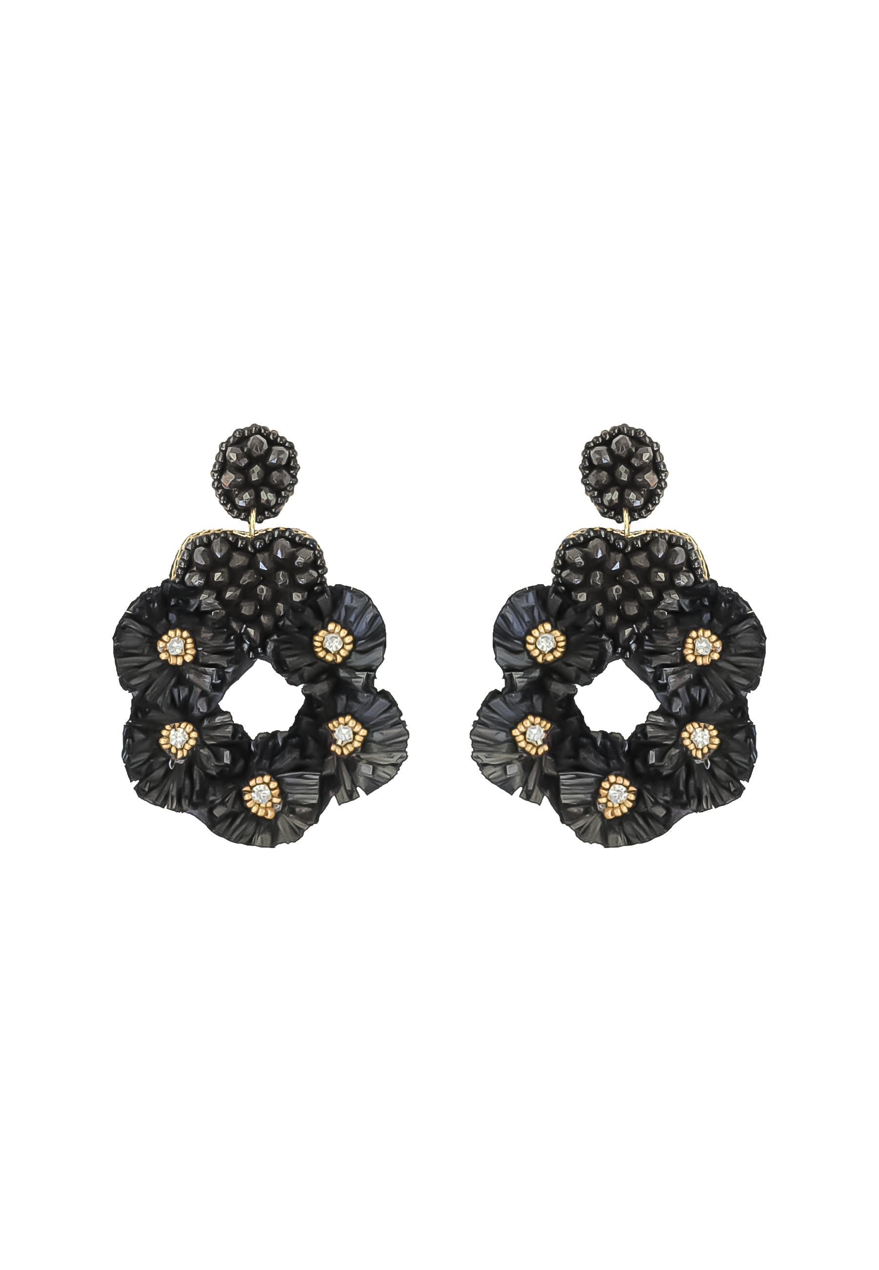 amancio black earrings Bombay Sunset