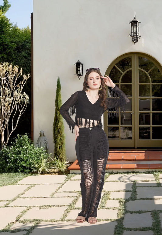 Top negro caprichoso