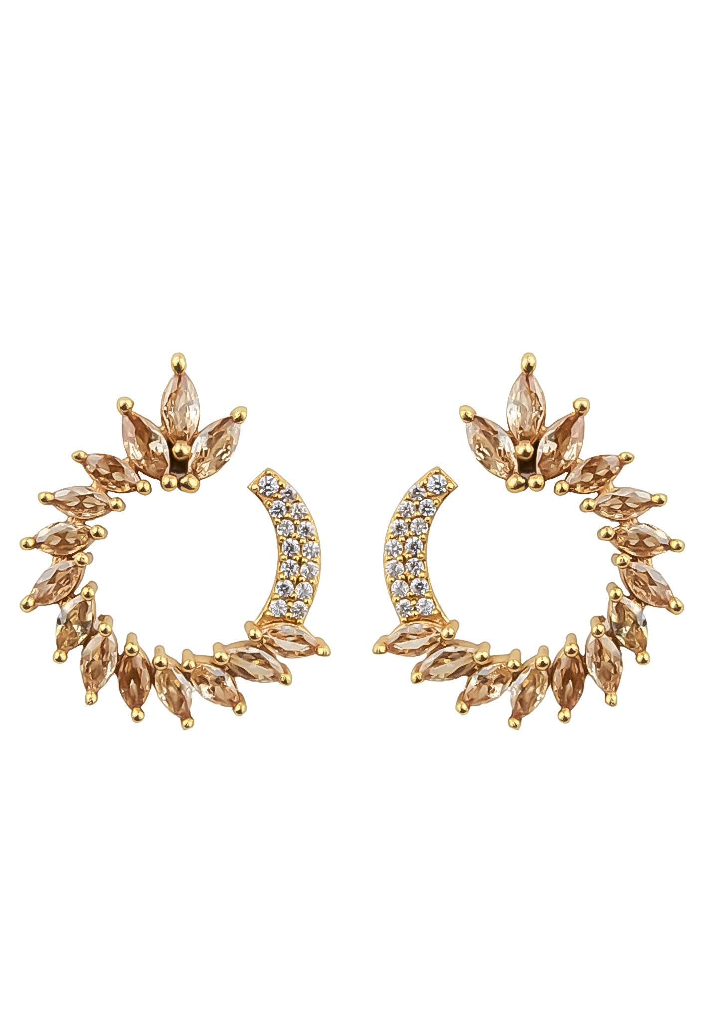 golden viper earrings Bombay Sunset