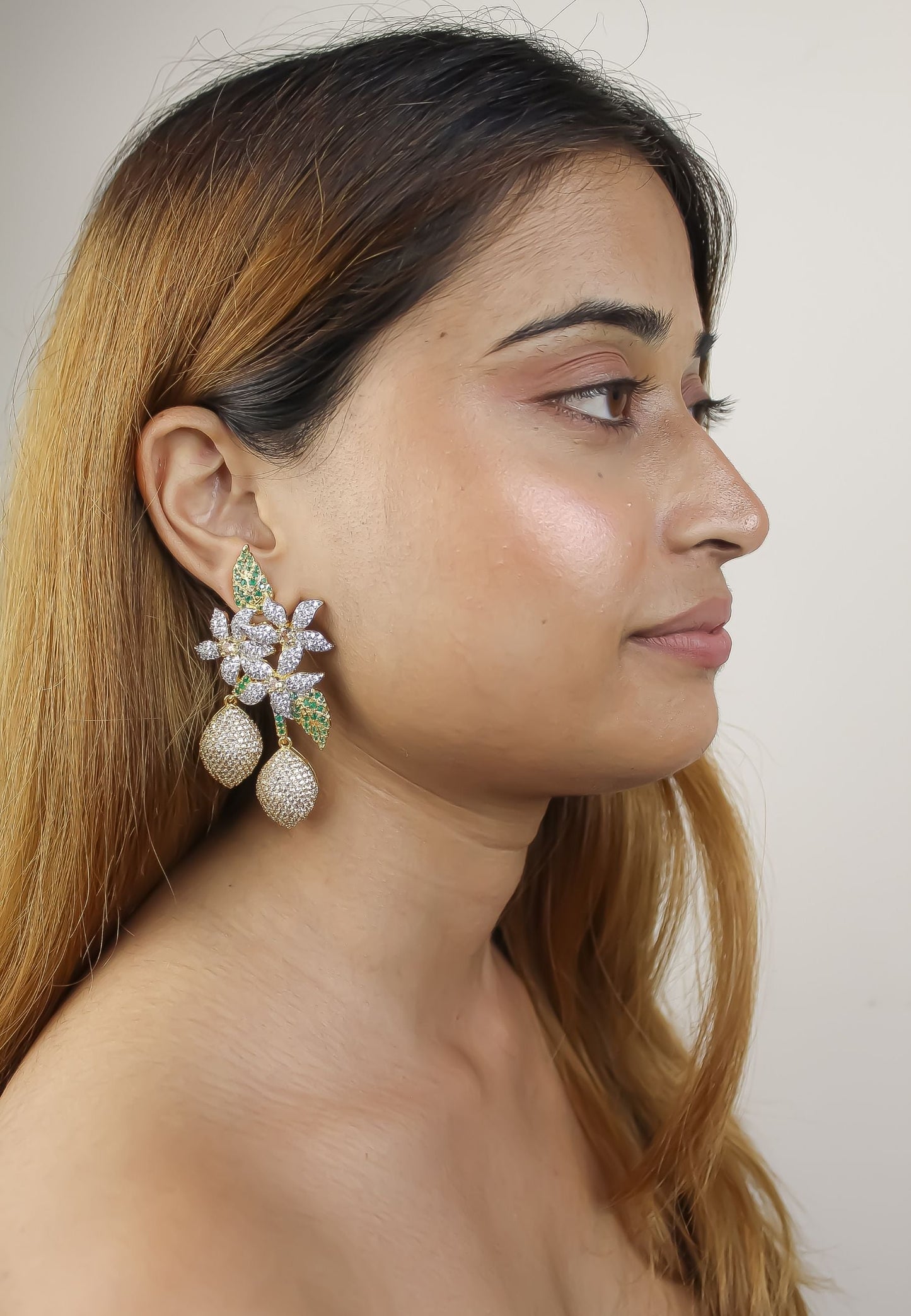 golden zeus earrings Bombay Sunset