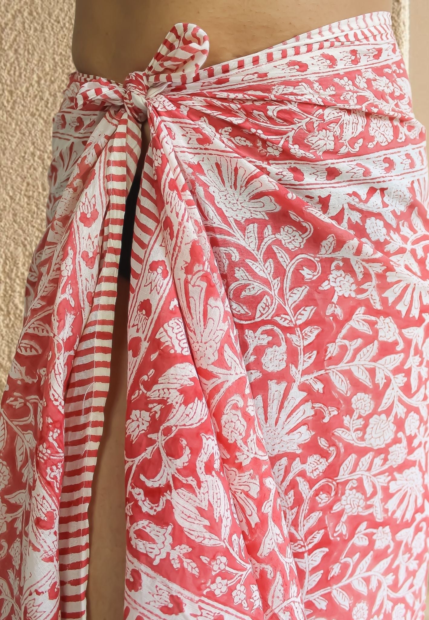 red flower hour beach wrap Bombay Sunset