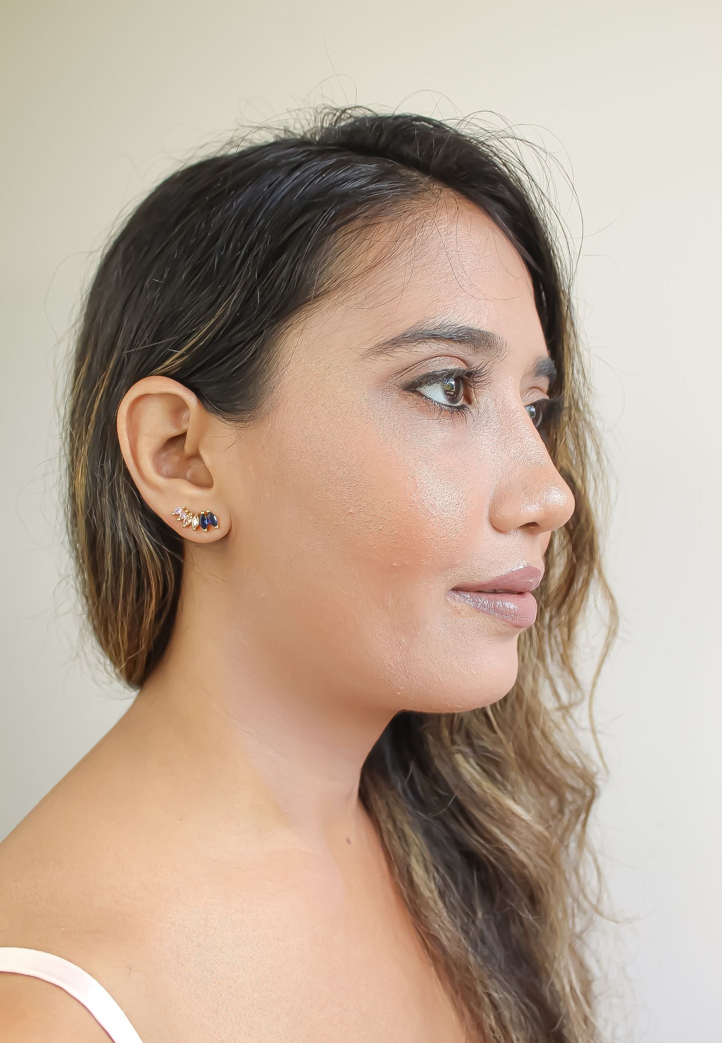 stepping stone earrings Bombay Sunset
