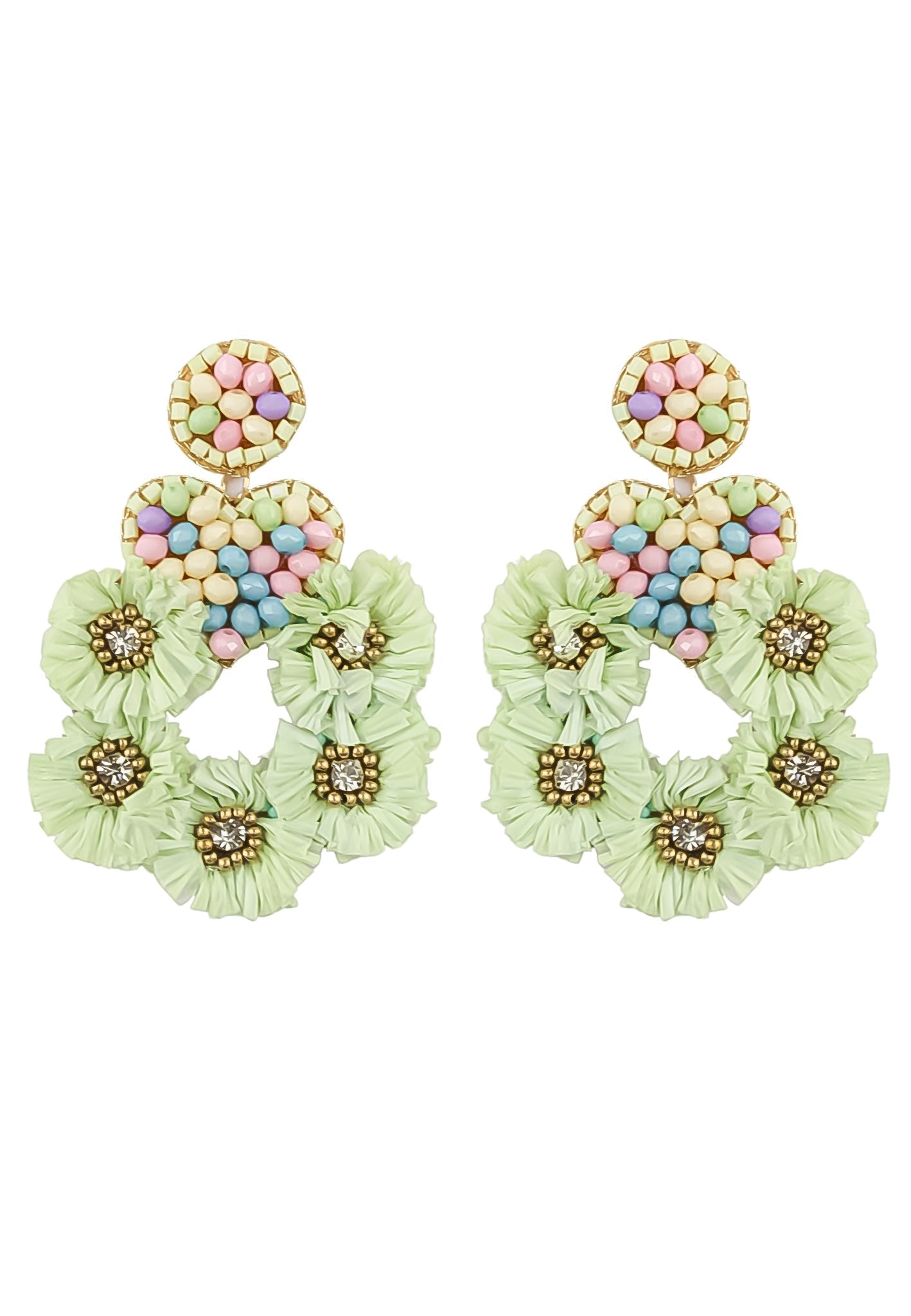 amancio lime earrings Bombay Sunset