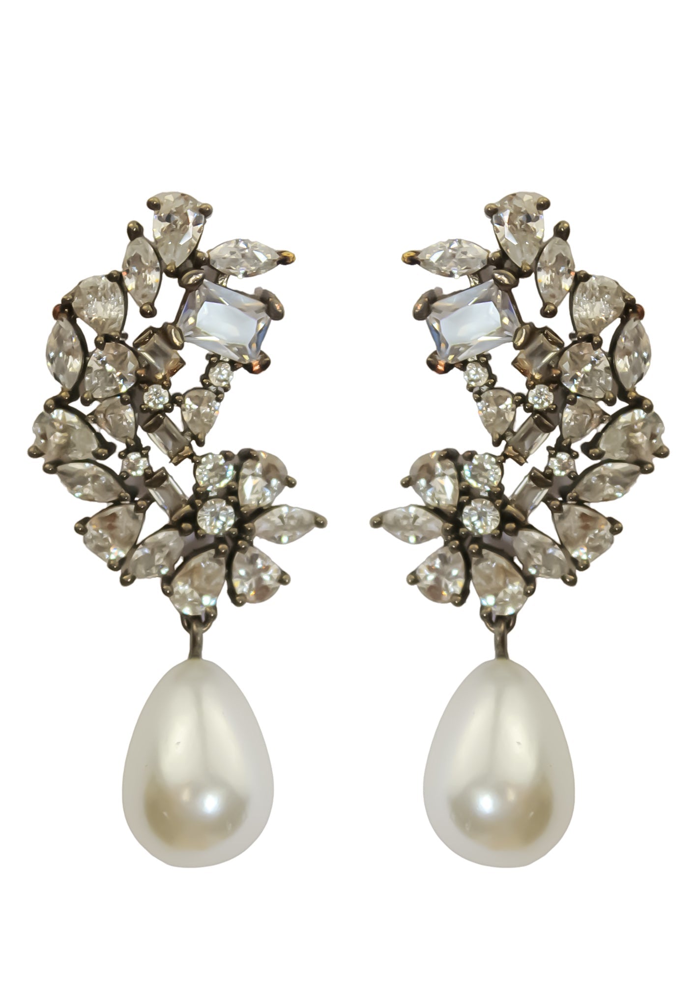 frosty pearl earrings below 50 big bridal bride bridesmaid Bombay Sunset
