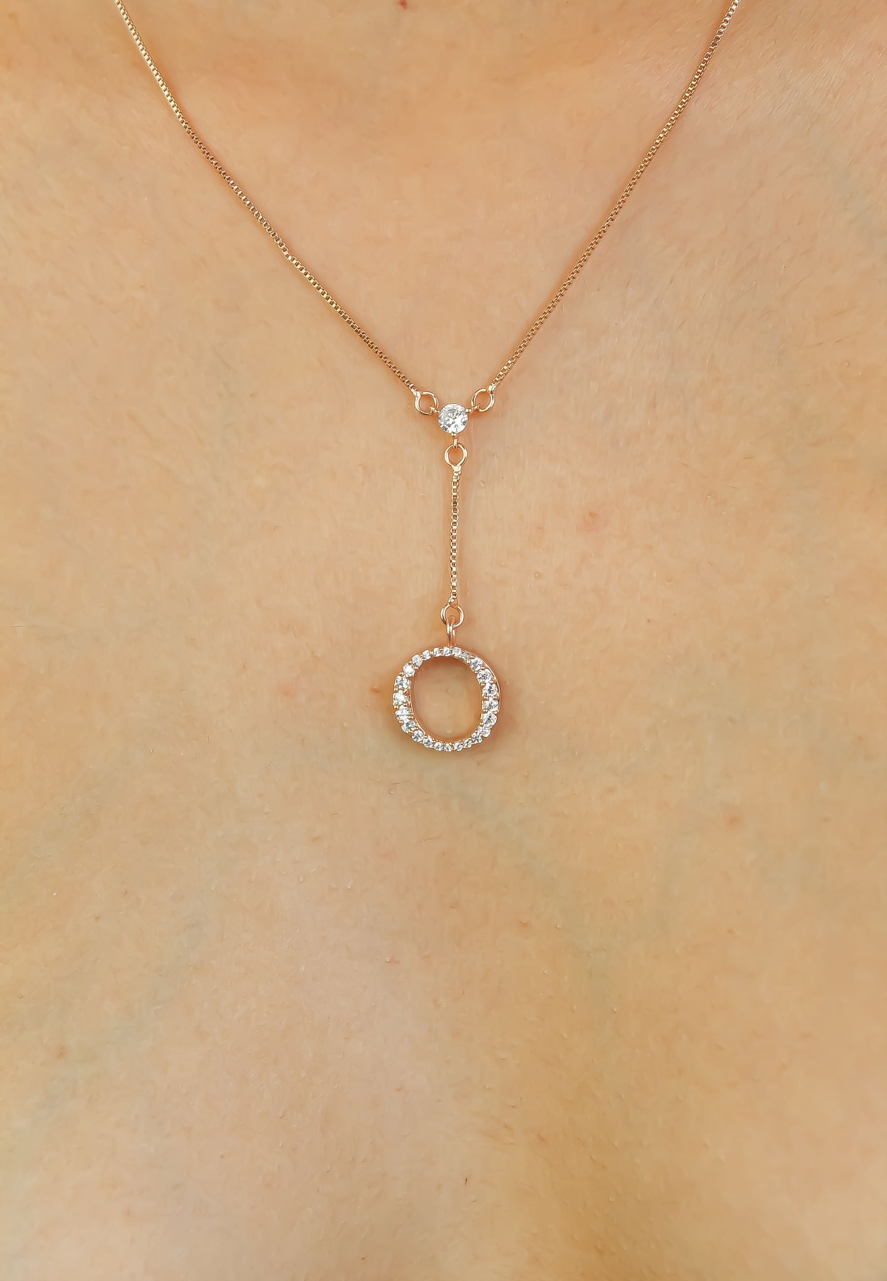 rose gold alphabet necklaces Bombay Sunset