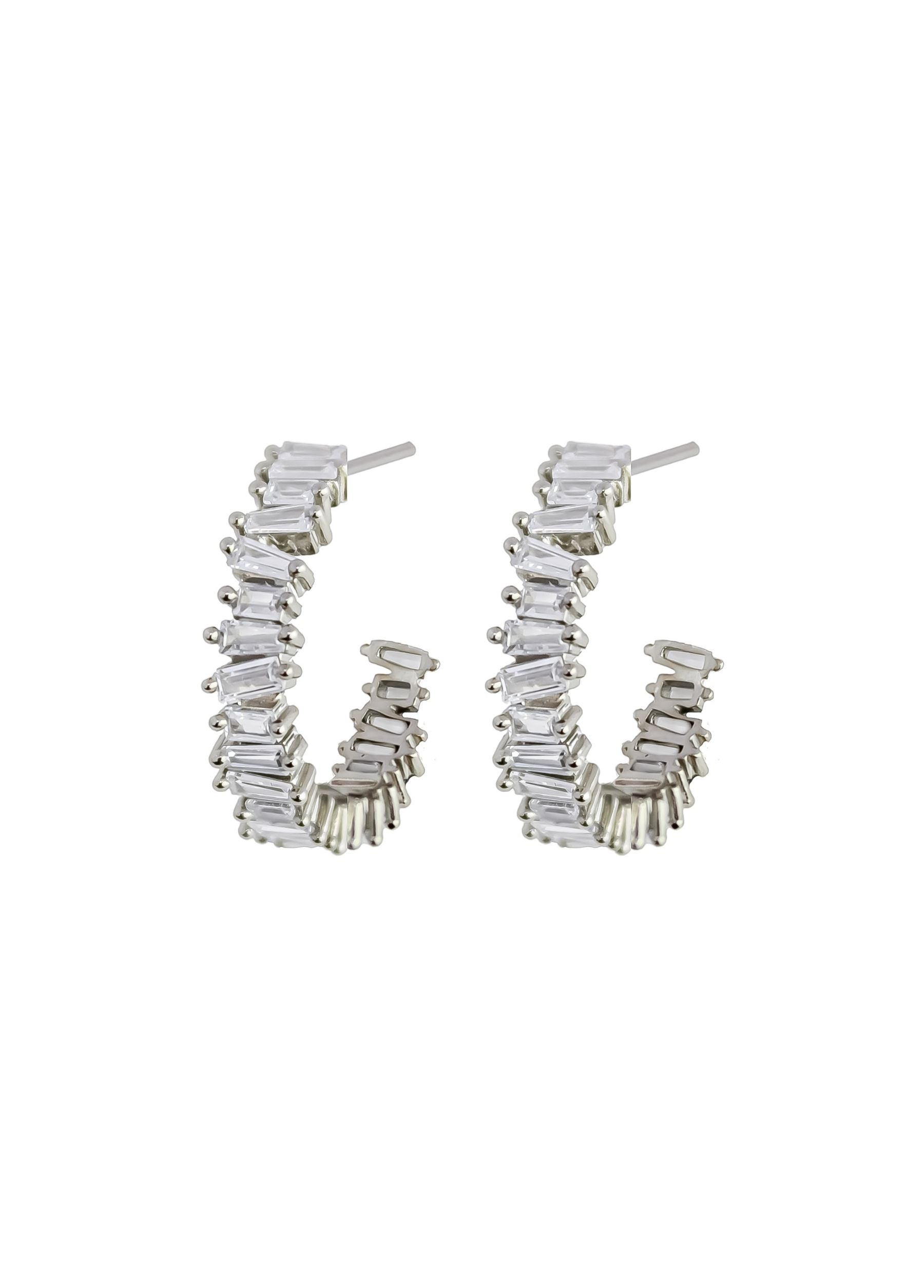 silver lecce hoop earrings Bombay Sunset