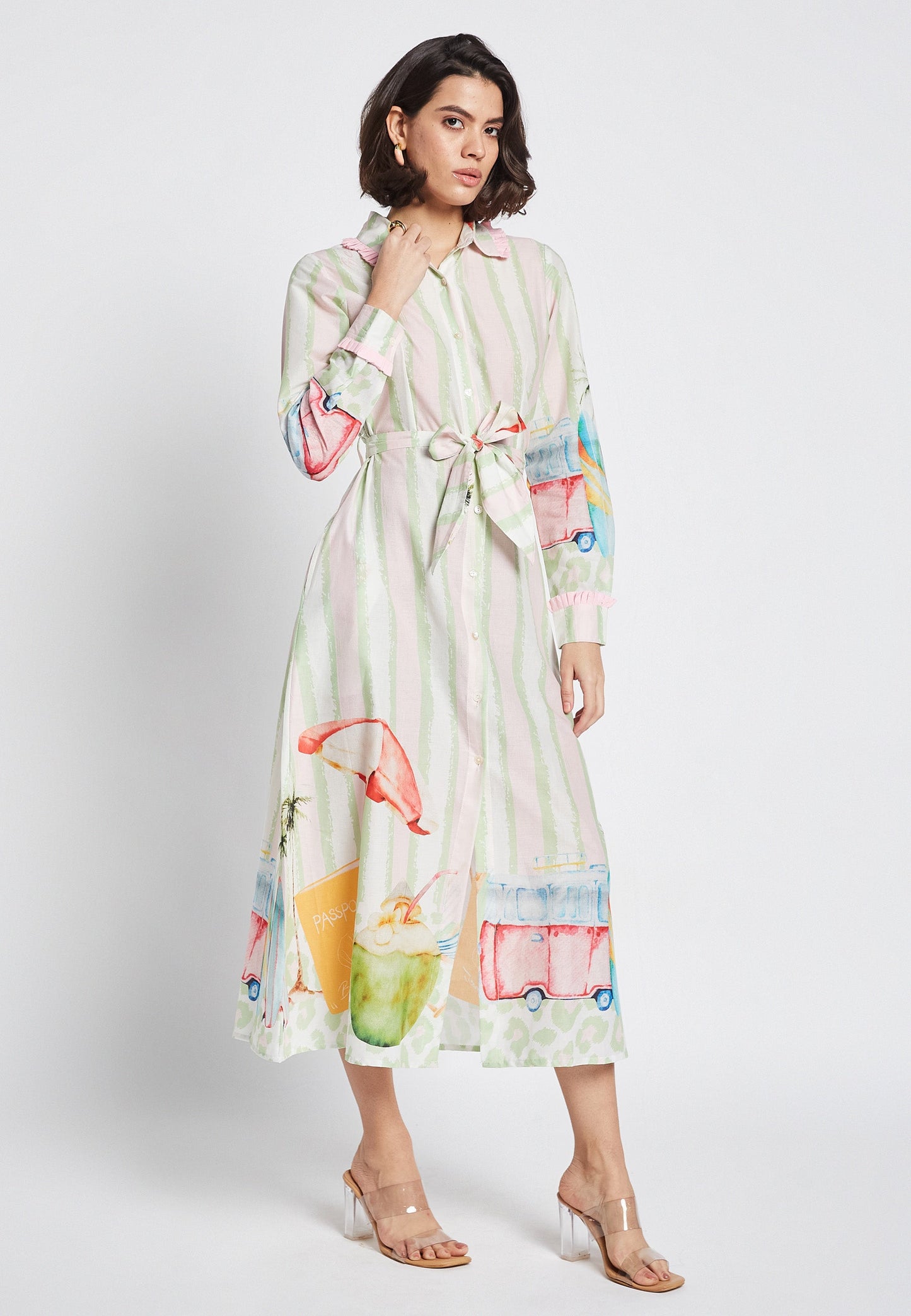 Lyra Trip Shirt Dress