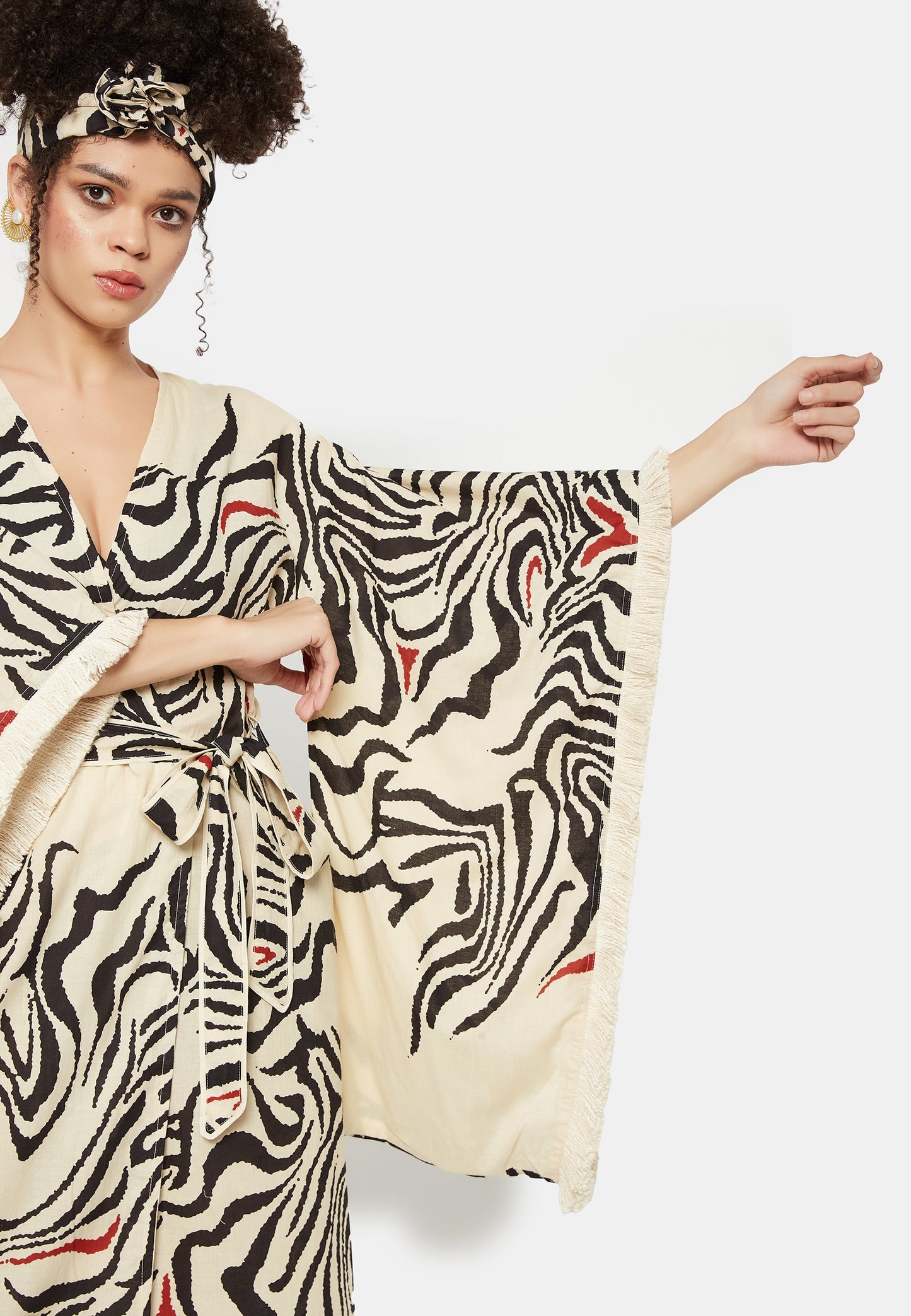 Kimono viola velato